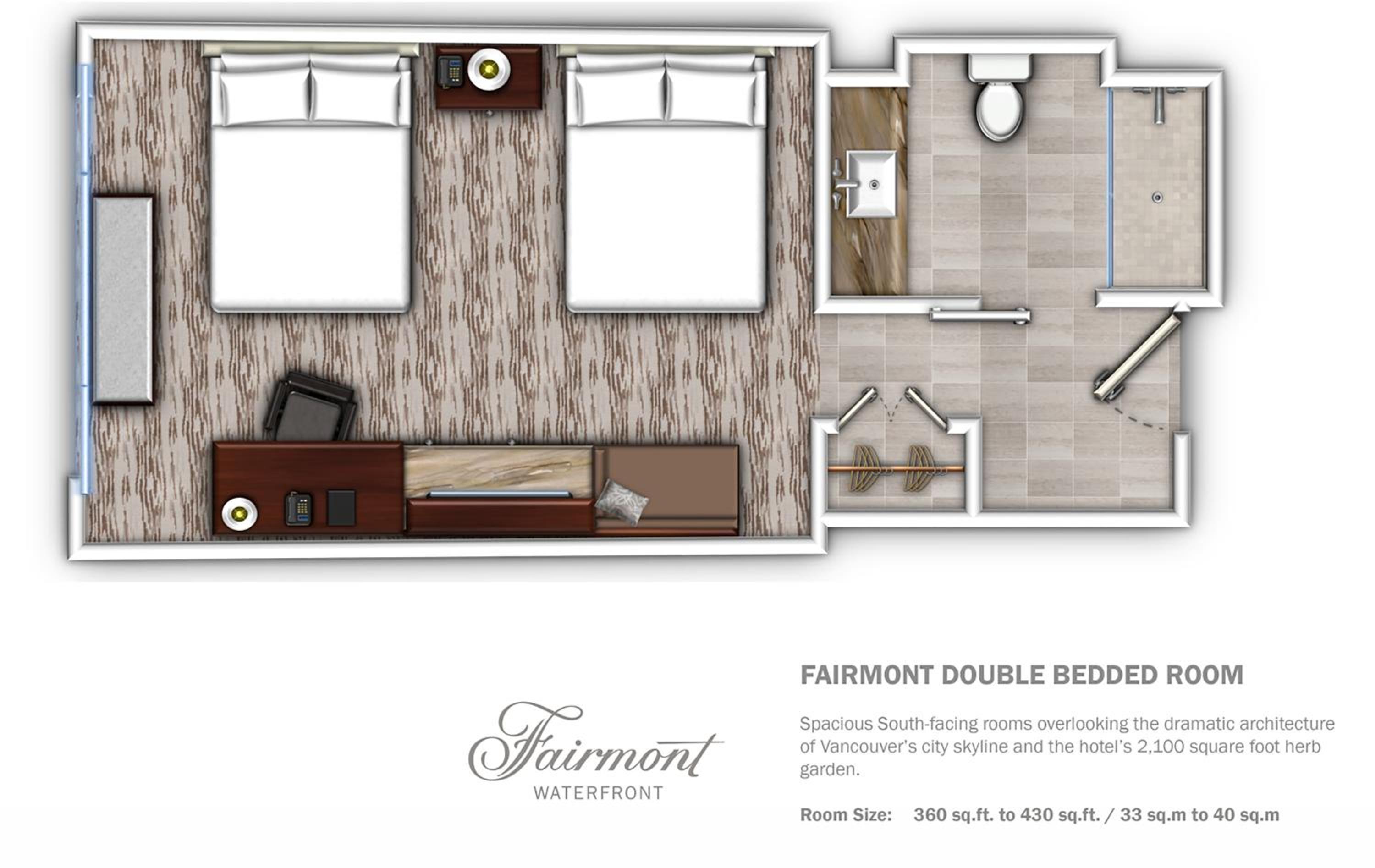 Fairmont City View Room with Two Double Beds thumbnail 6