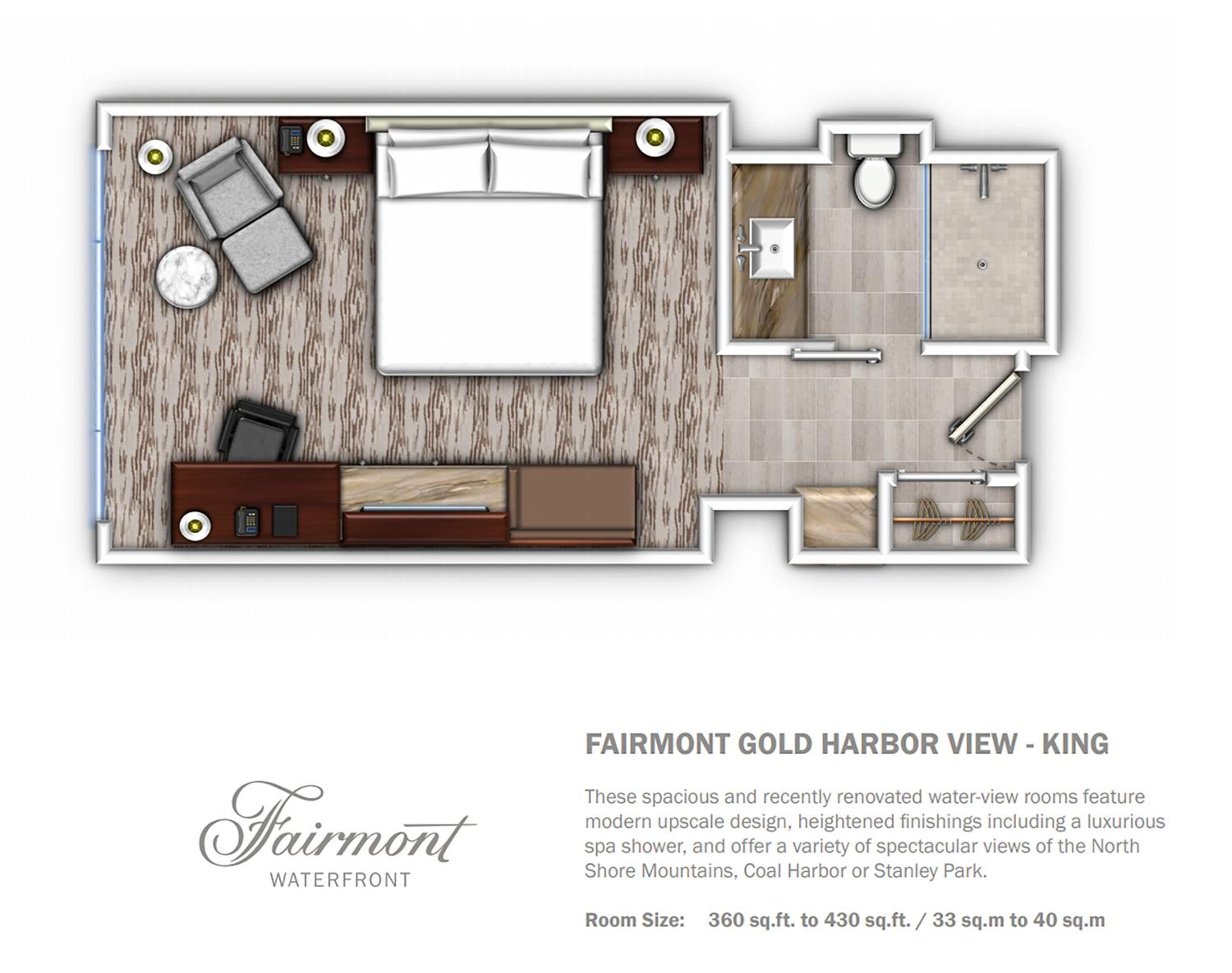 Fairmont Gold Harbor View Room with King Bed