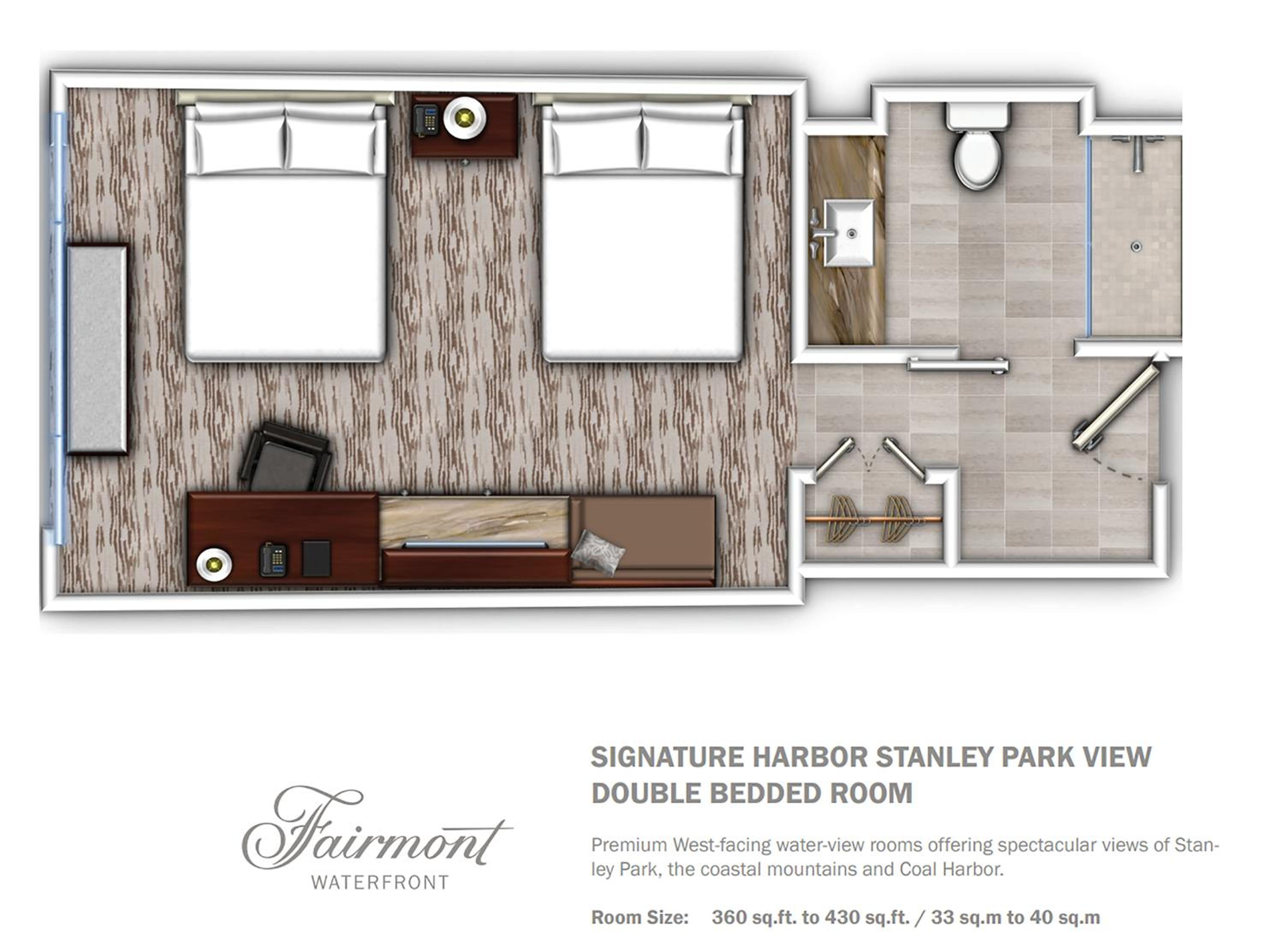Signature Harbor and Stanley Park View Room with Two Double Beds thumbnail 5