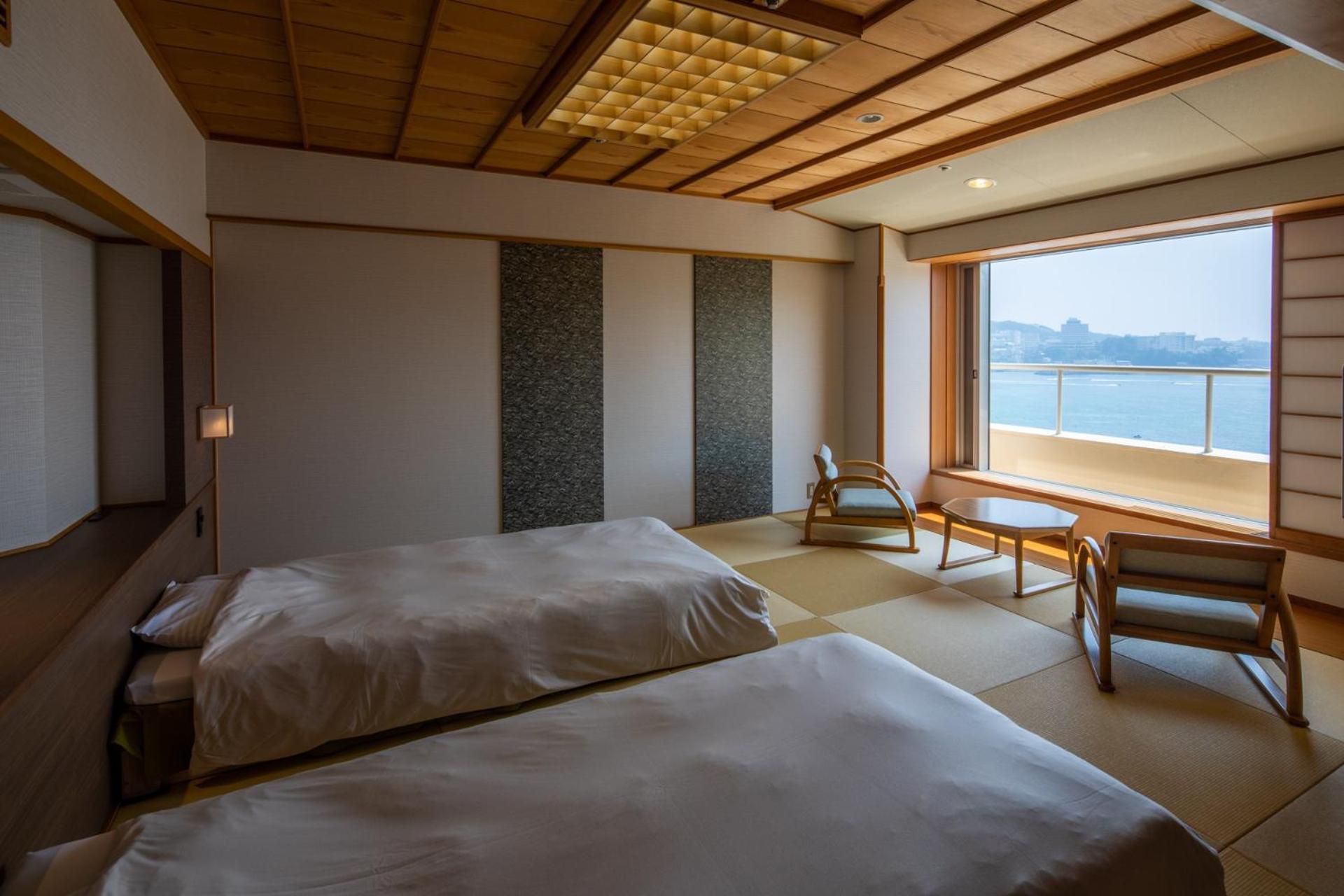 【Nagitei】Japanese-style Twin Bed room with Sea View