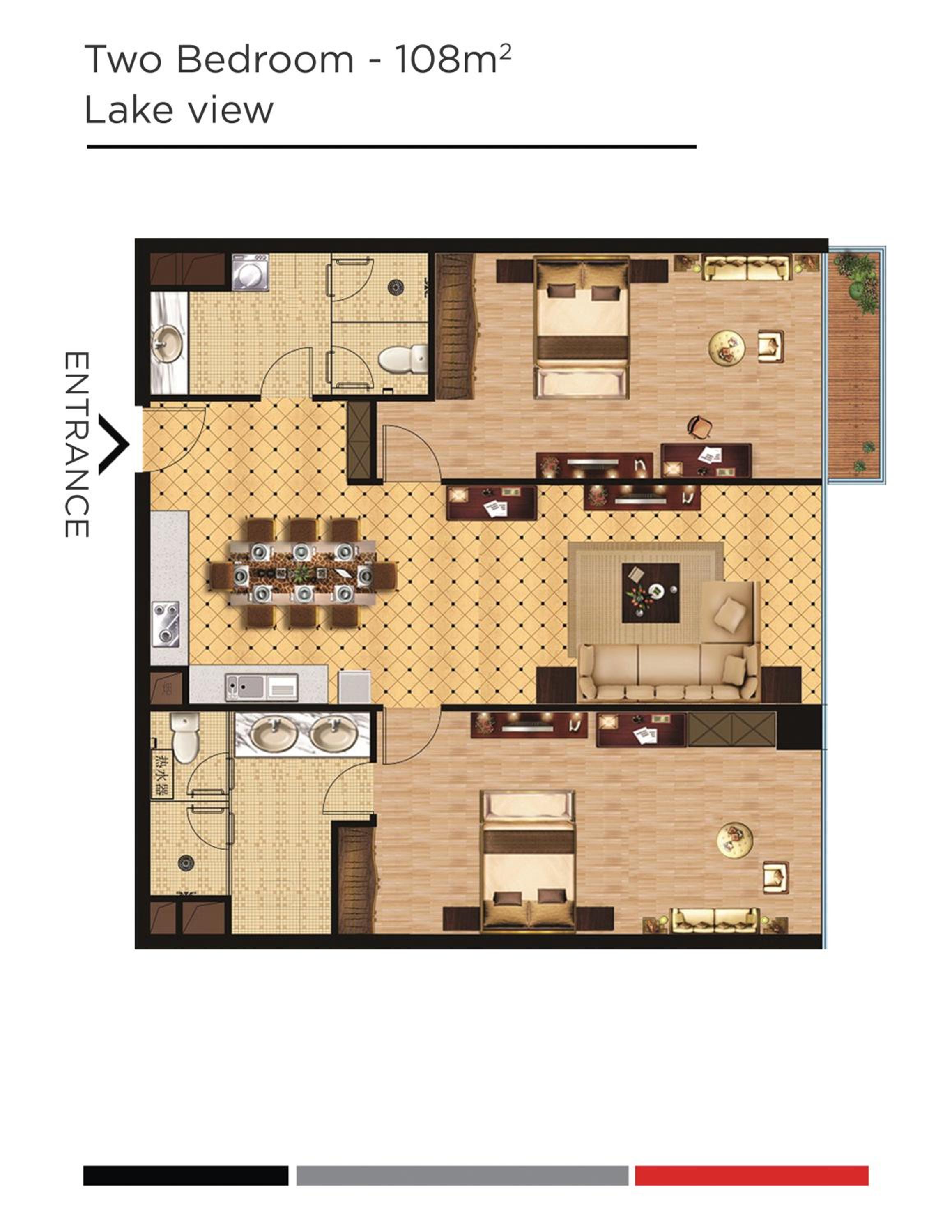 Two Bedroom with Lake View - Photo 10