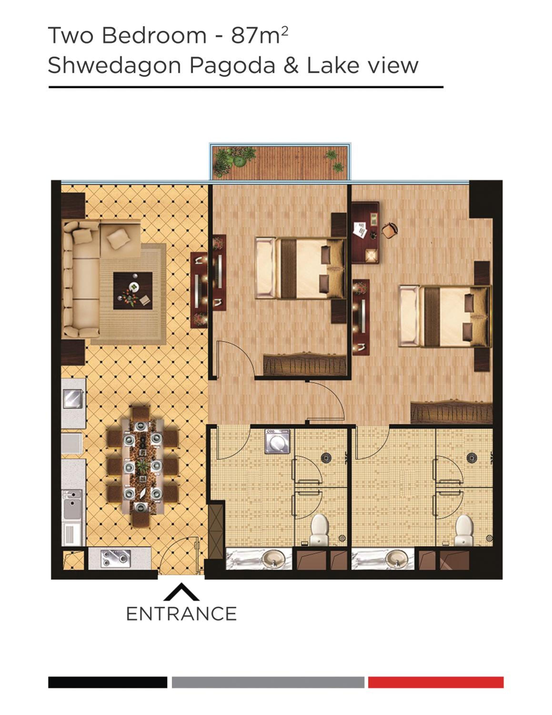 Two Bedroom With Shwedagon Pagoda View - Photo 2