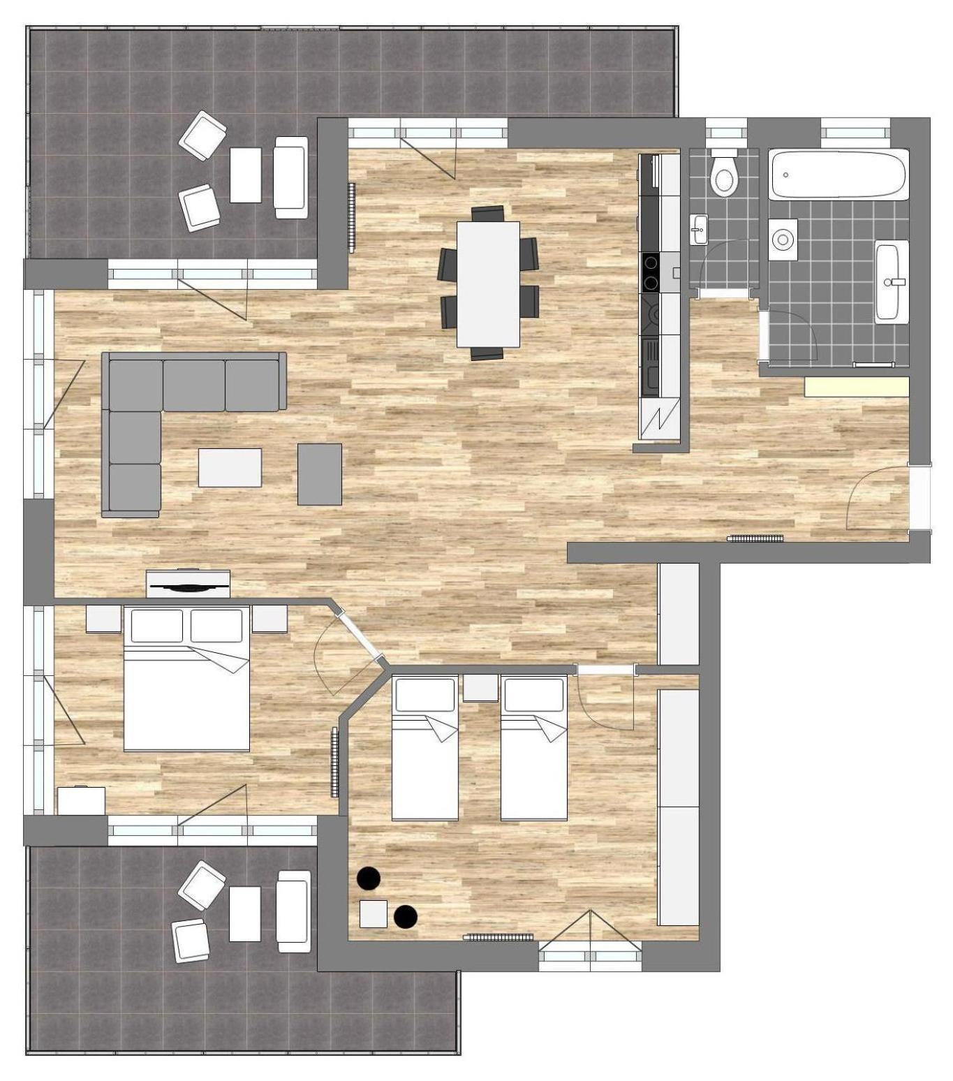 Two-Bedroom Apartment - Photo 3