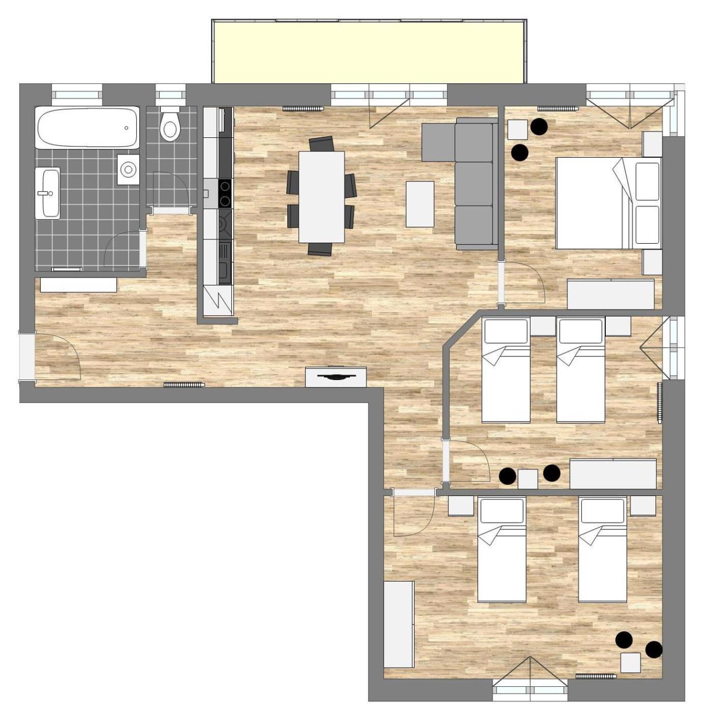 Three-Bedroom Apartment - Photo 13
