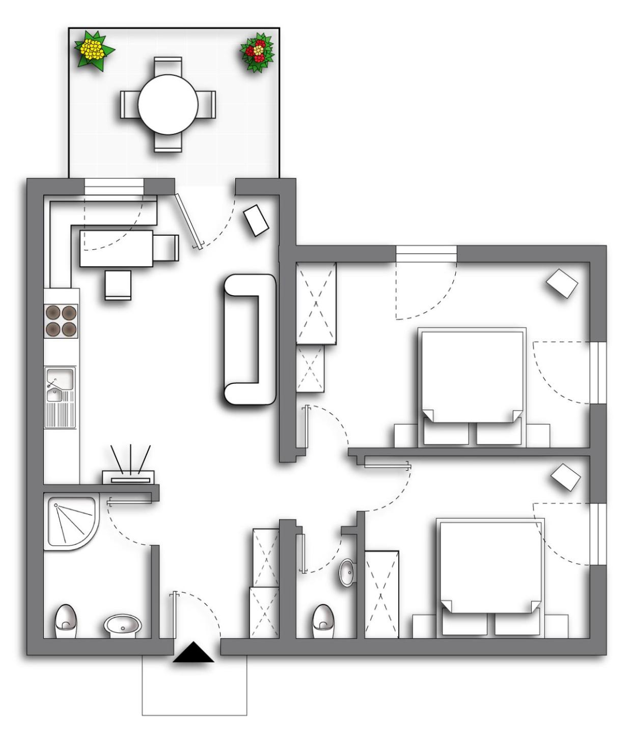 Apartment with Garden View photo 2