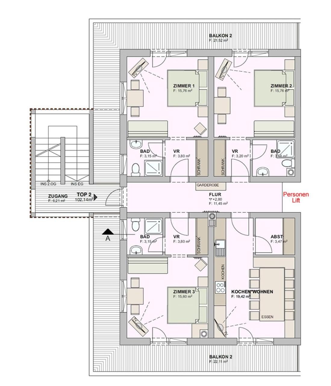 Three-Bedroom Apartment photo 2
