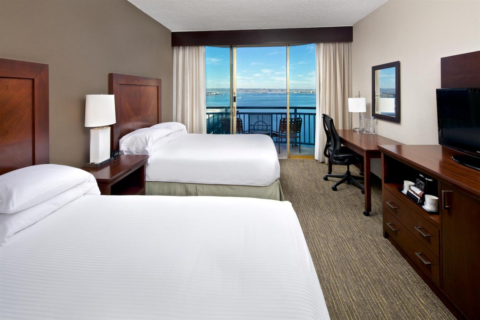 Premium Double Room with Two Double Beds and Bay View - Non-Smoking
