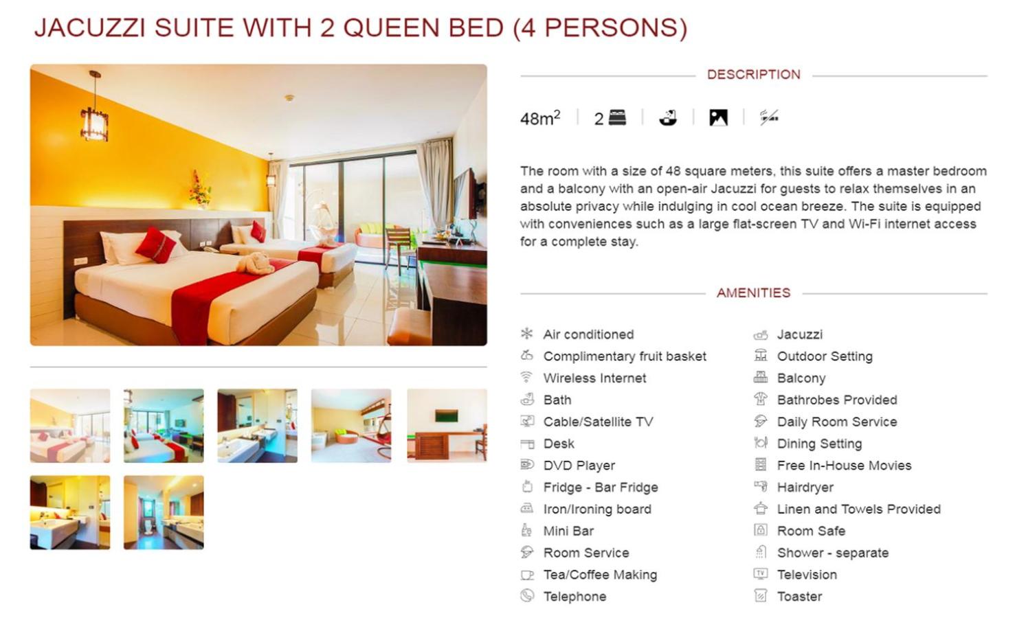 Chambre Lit Queen-Size avec Baignoire Spa