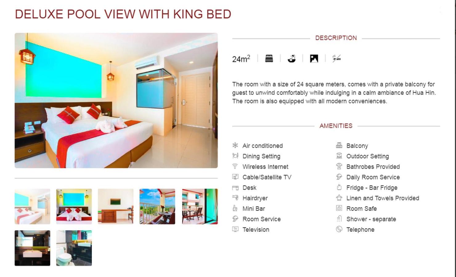 Chambre Double - Vue sur Piscine
