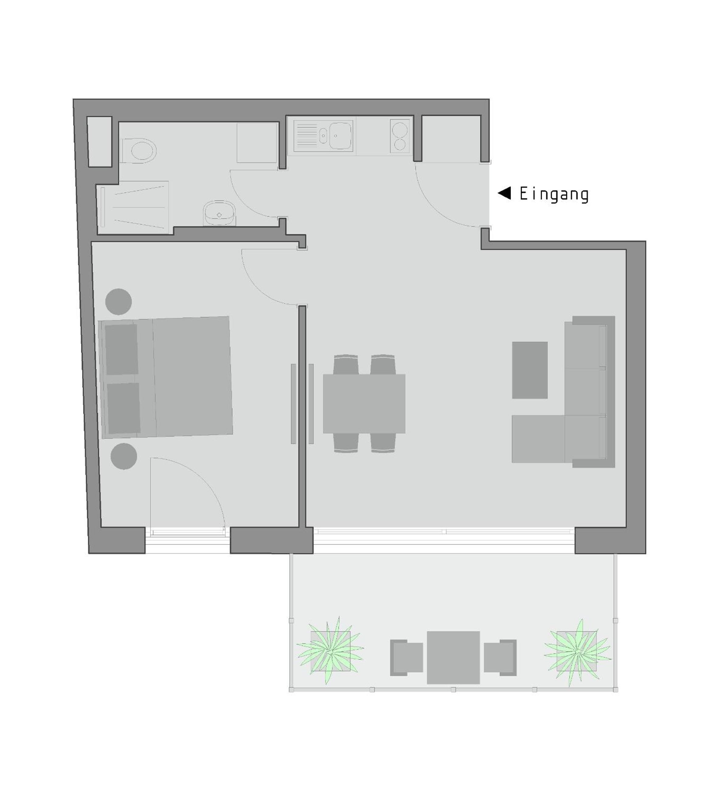 apartment cozy gray 'comfort - double' - Photo 2