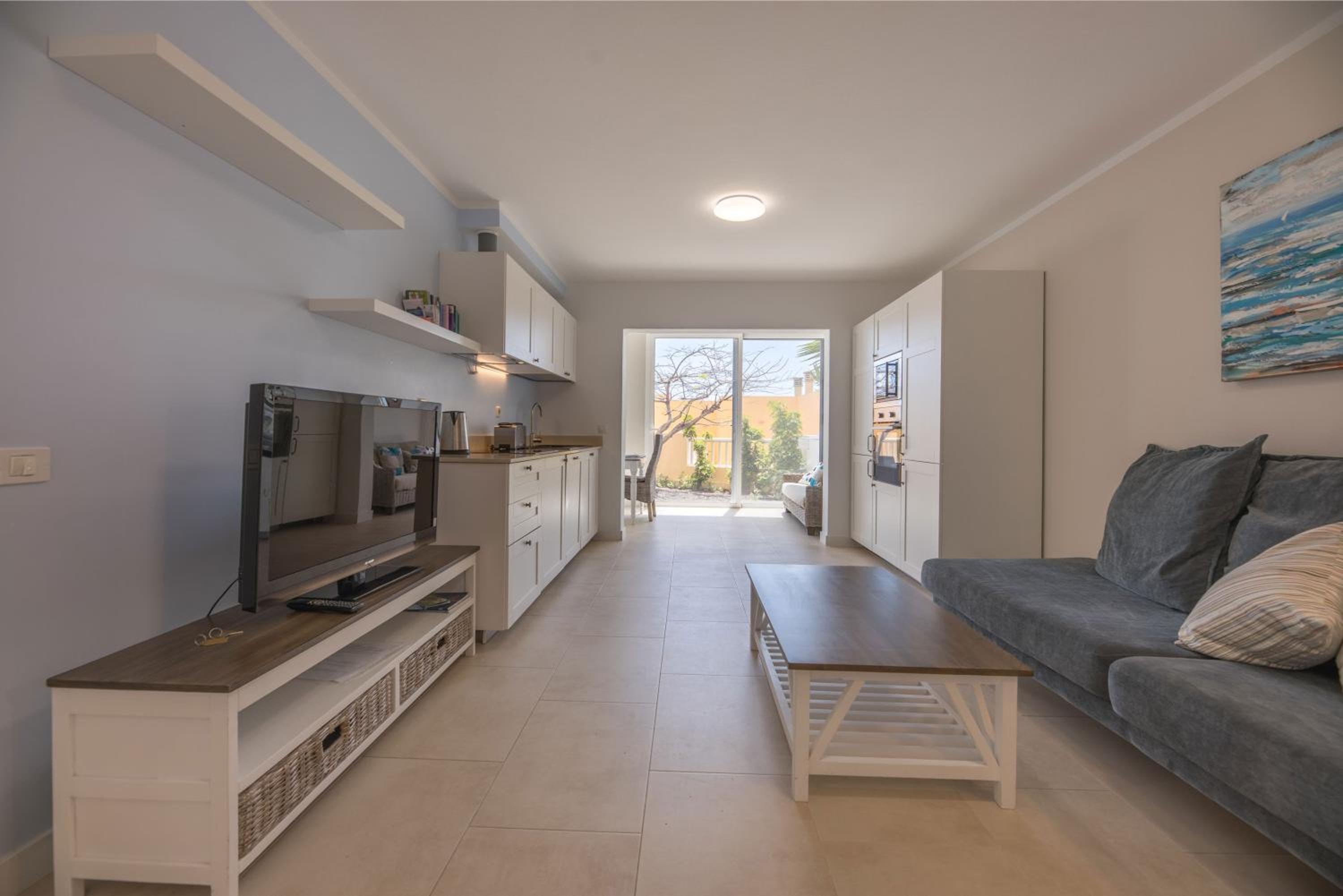 Apartamento con vista al jardín