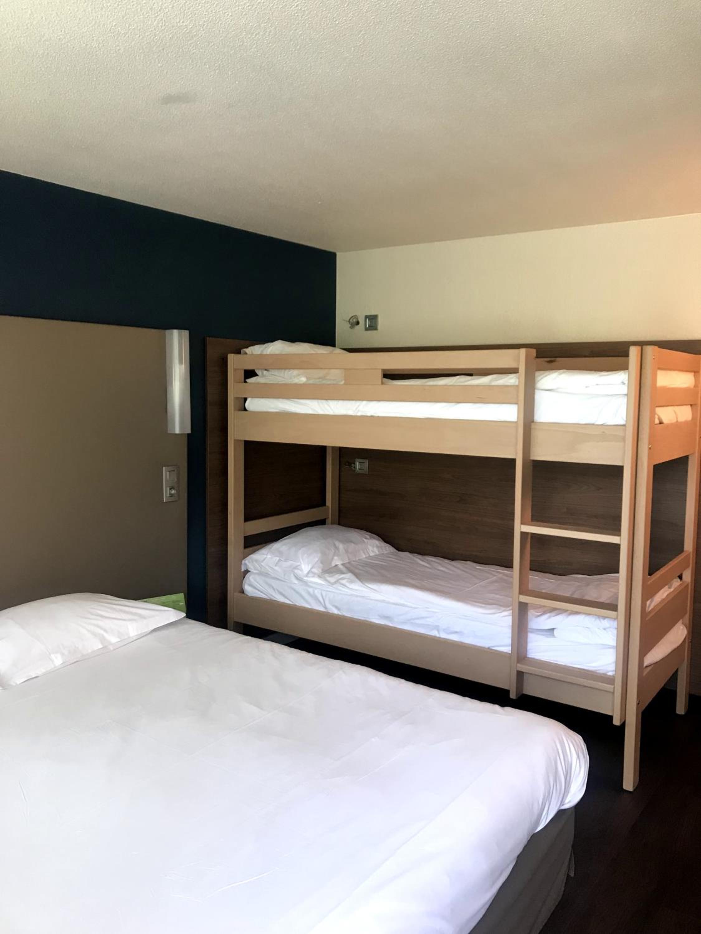 Family Room with One Double Bed and Two Bunk Beds