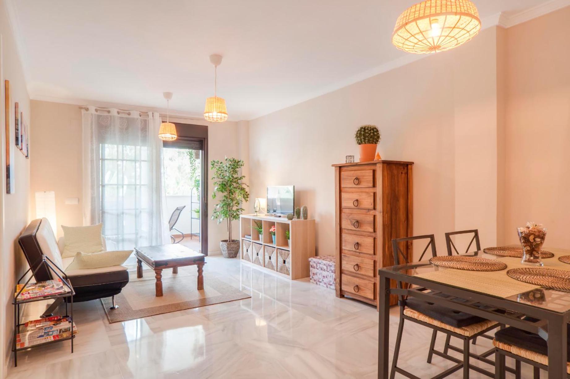 Apartamento con vista a la piscina