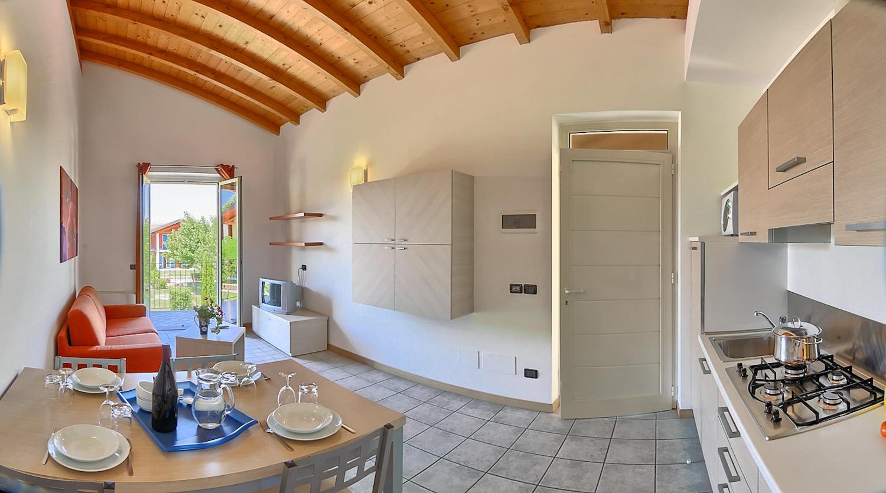 One-Bedroom Apartment with Garden View
