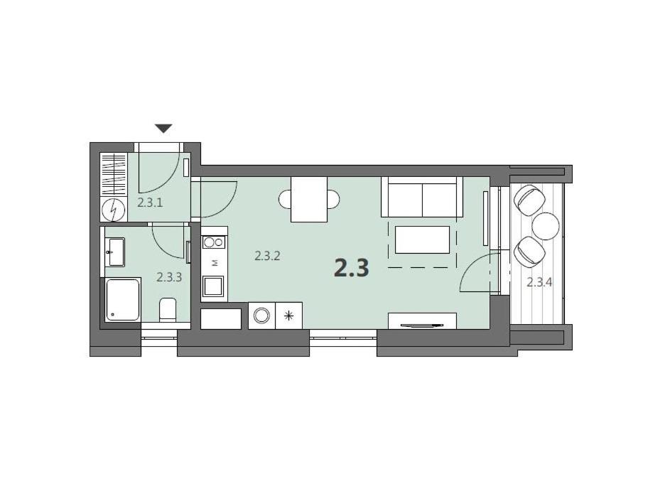 Studio Apartment photo 3