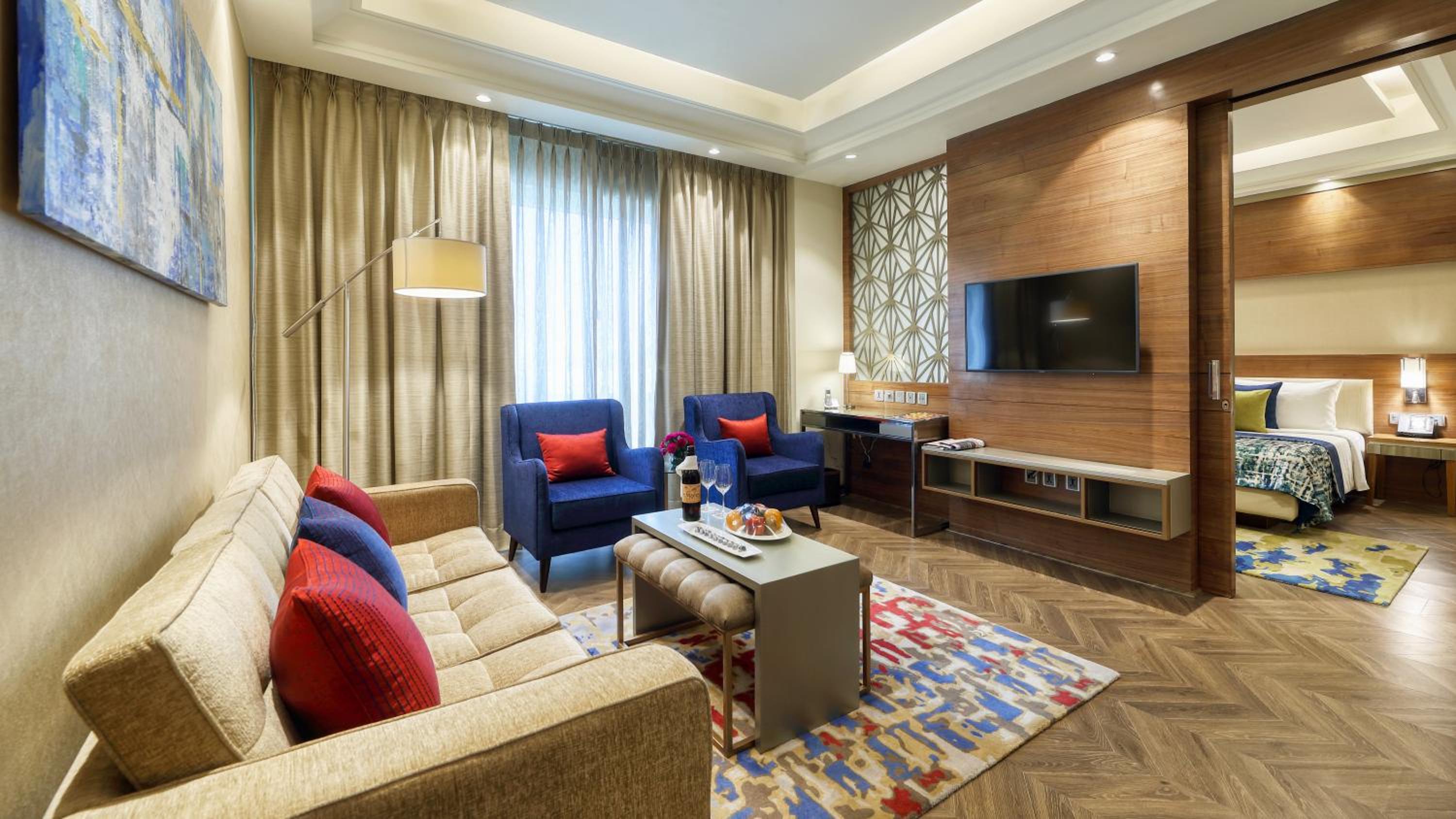 Executive Suite with 15 % OFF ON FOOD & Soft beverages/15% off on Laundry services//1+1 happy hours at Kokkinos from 6-8 pm on IMFL drinks// INR 500 SPA discount