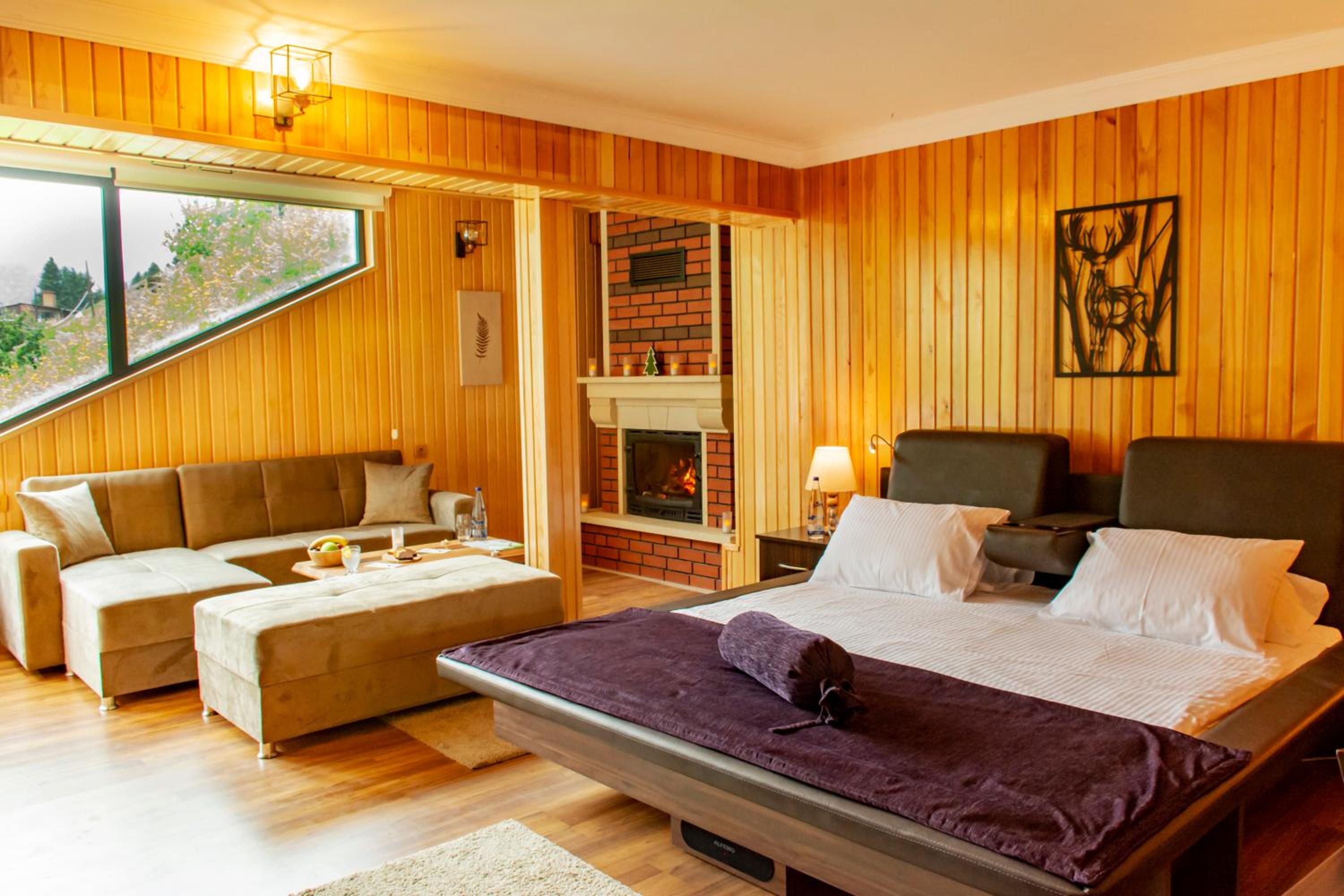 Queen Suite with Fire Place and Hot Tub - Waterfall view