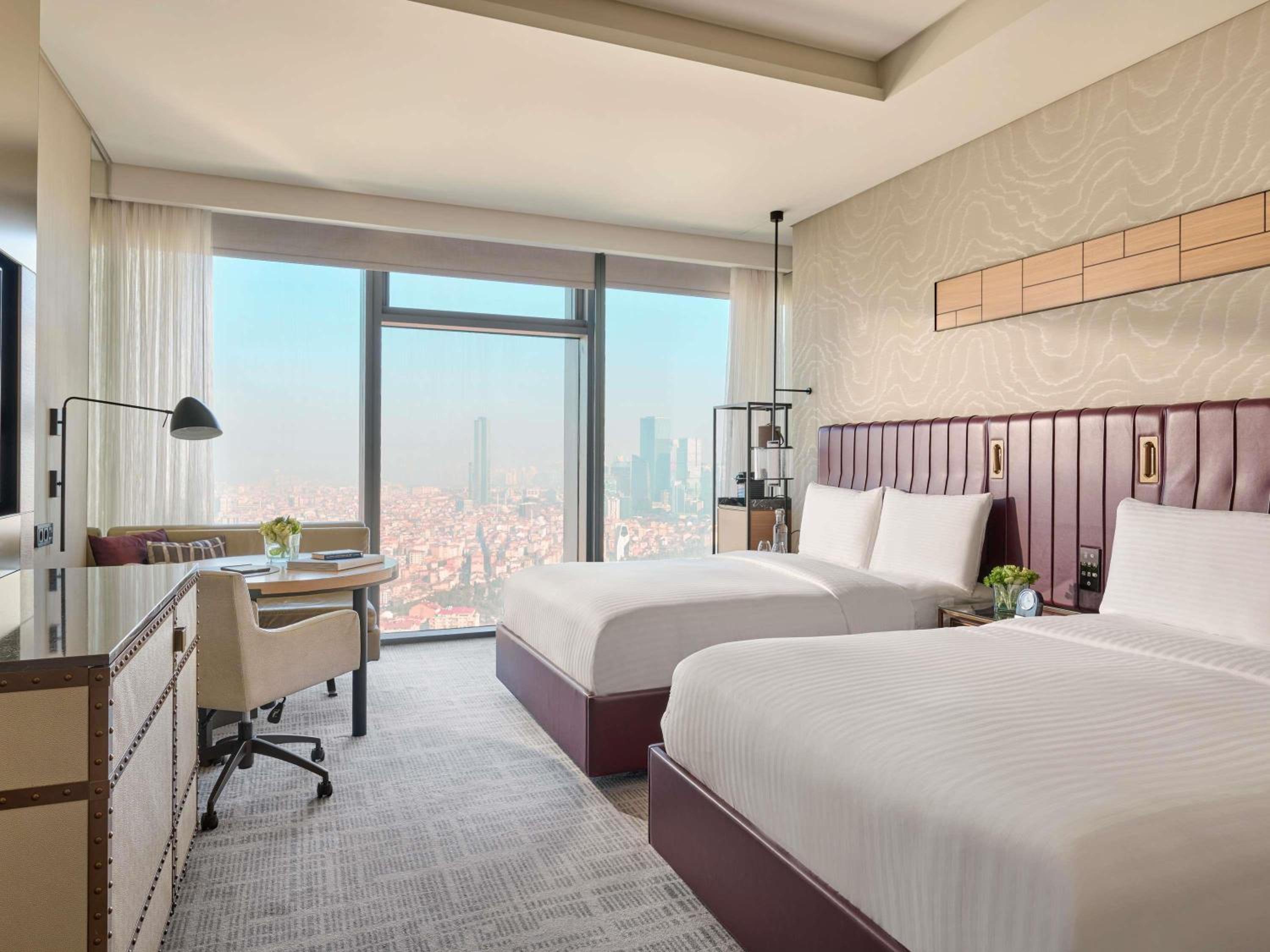 Deluxe Queen Room with Two Queen Beds, Bosphorus View and Balcony