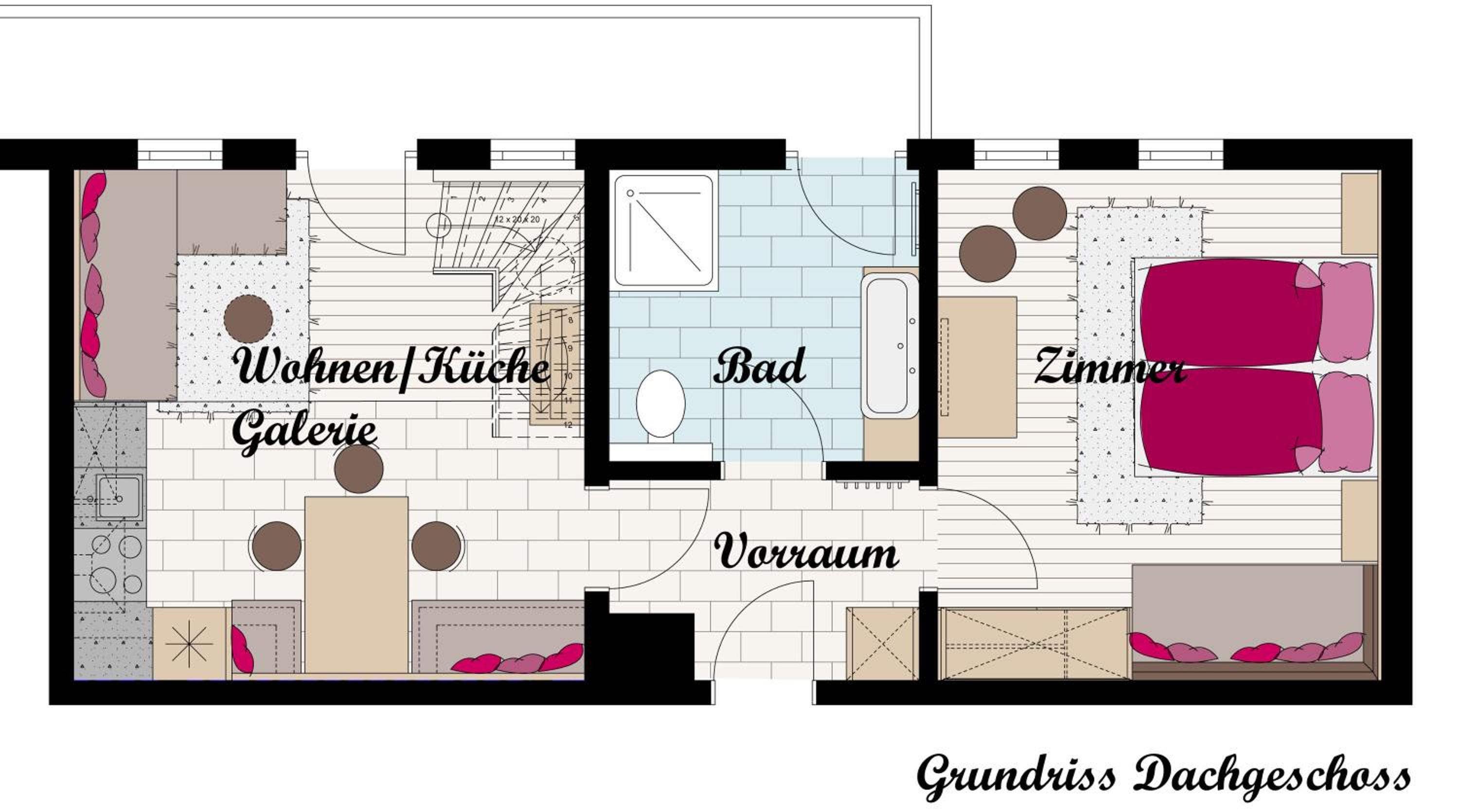 Duplex One-Bedroom Apartment with Balcony photo 2