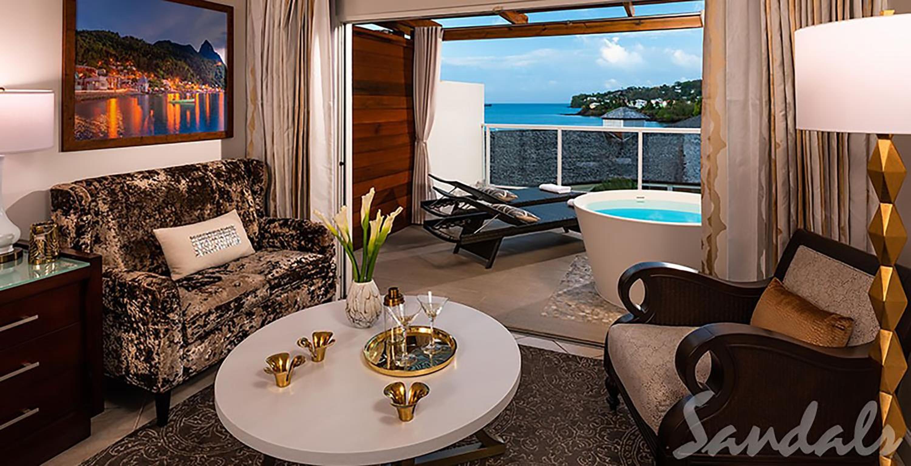  Oceanview Club Level Terrace Junior Suite with Outdoor Tranquility Soaking Tub