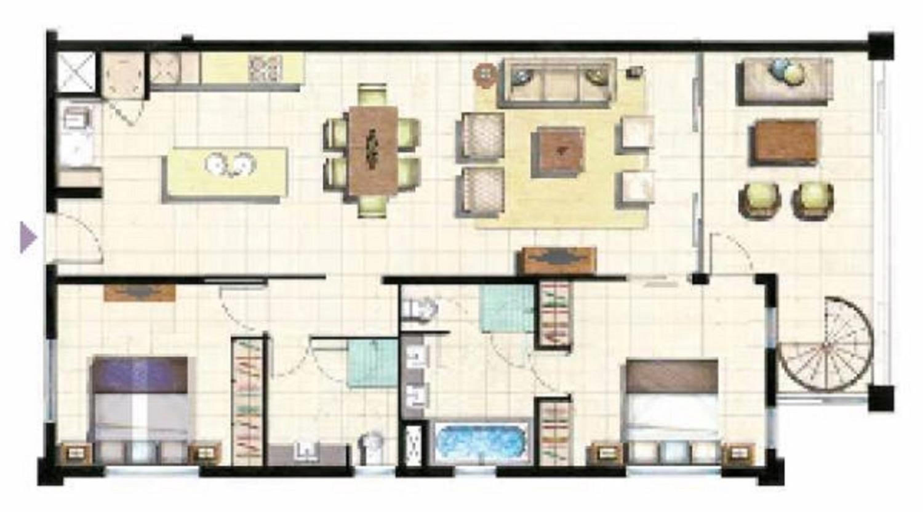Two-Bedroom Penthouse Apartment Lagoon View photo 3