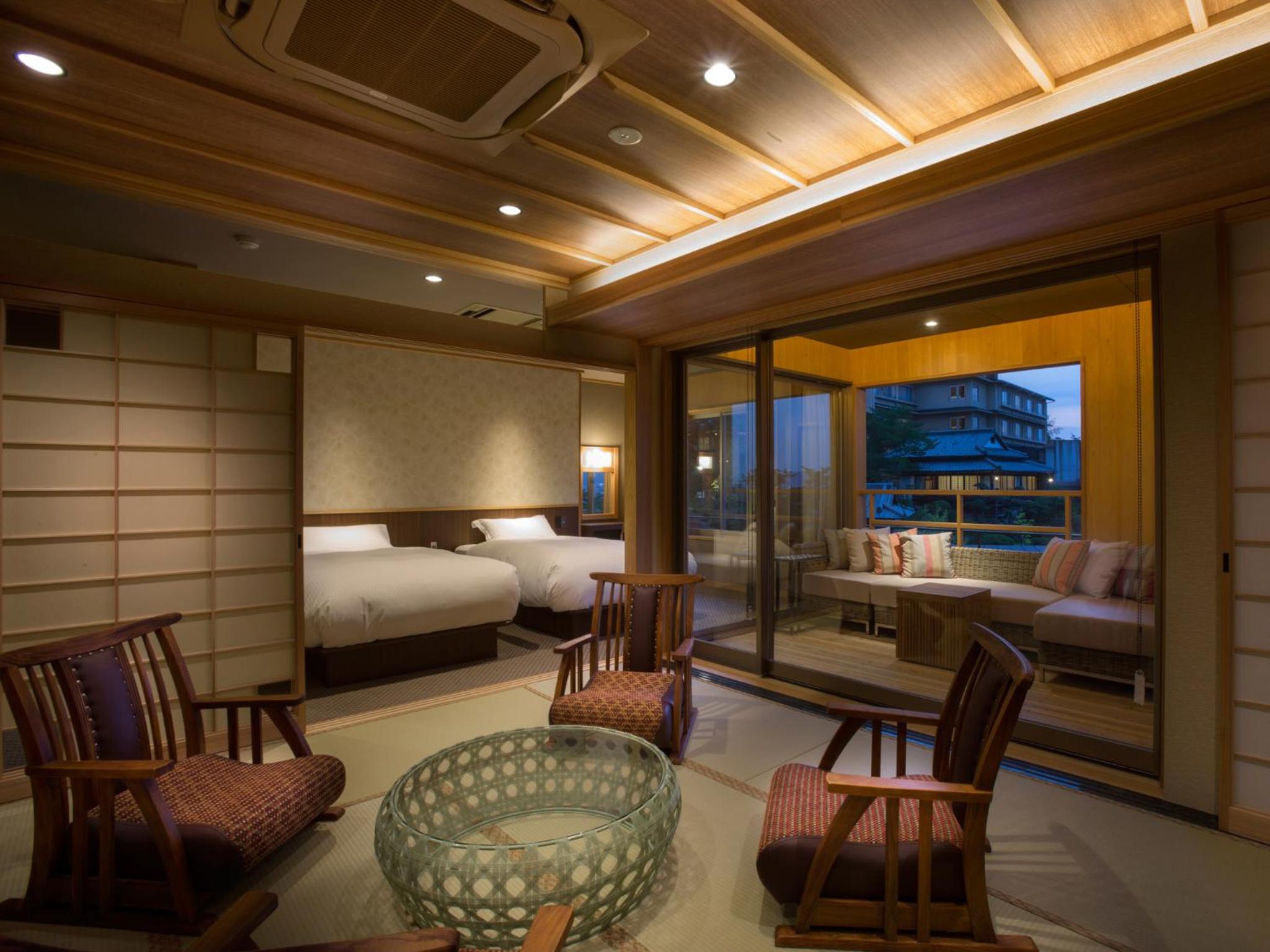 Deluxe Room with Tatami Area and Open-Air Bath A - Non-Smoking (2nd floor)
