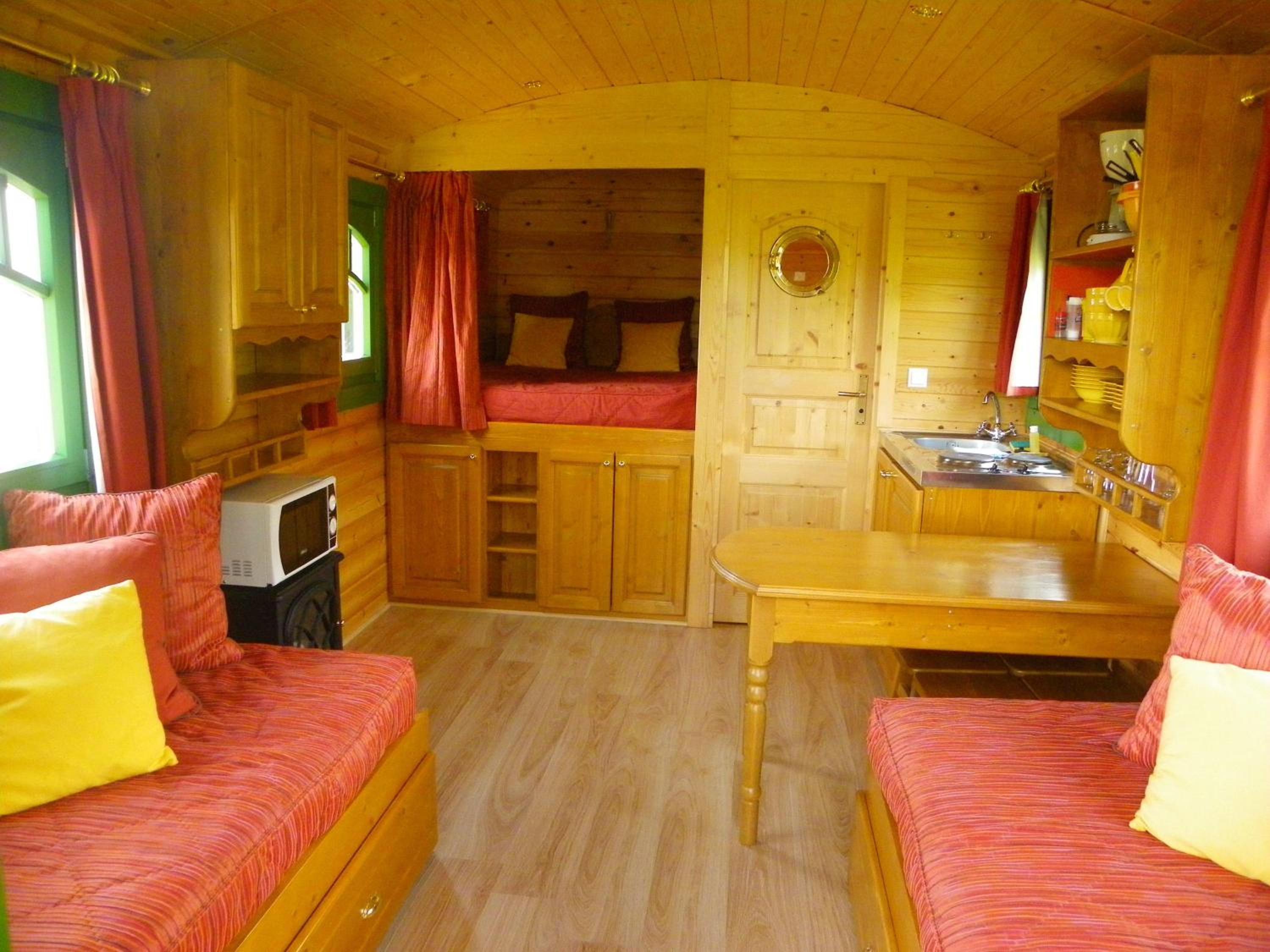 Wooden Caravan with Kitchenette