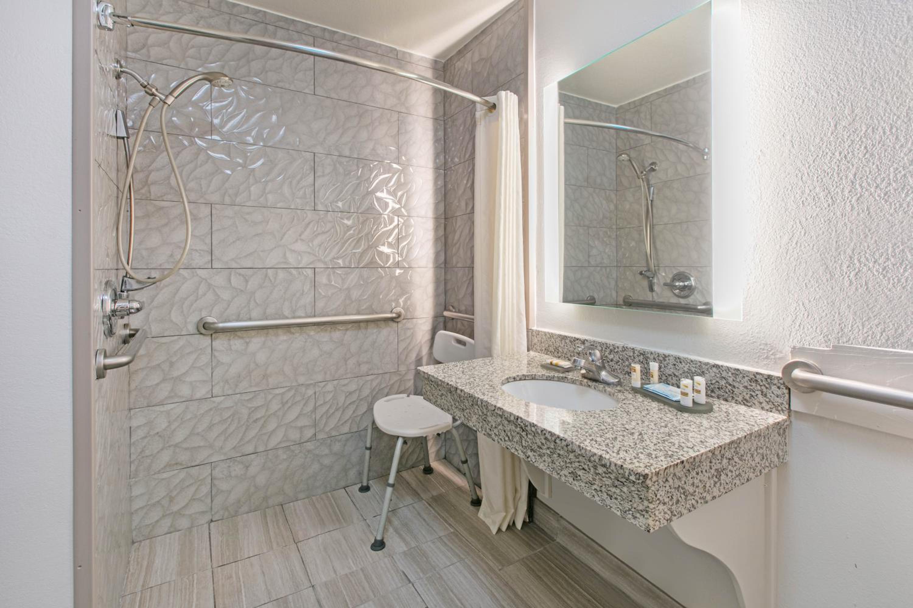 2 QN Beds, Mobility/Hearing Access Room, Pool View, Roll-In Shower, No Smoking - Photo 7
