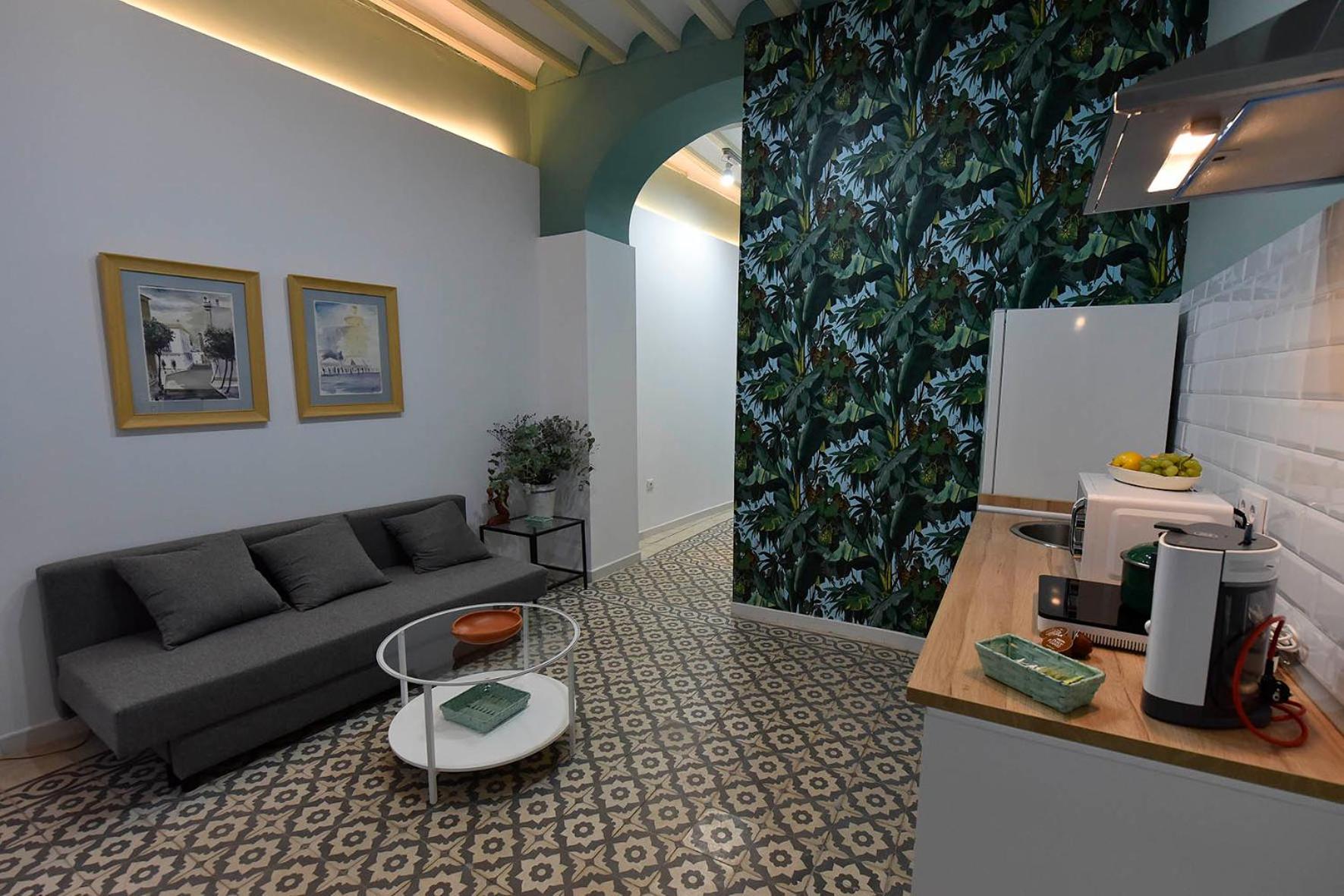Apartamento con vista al jardín