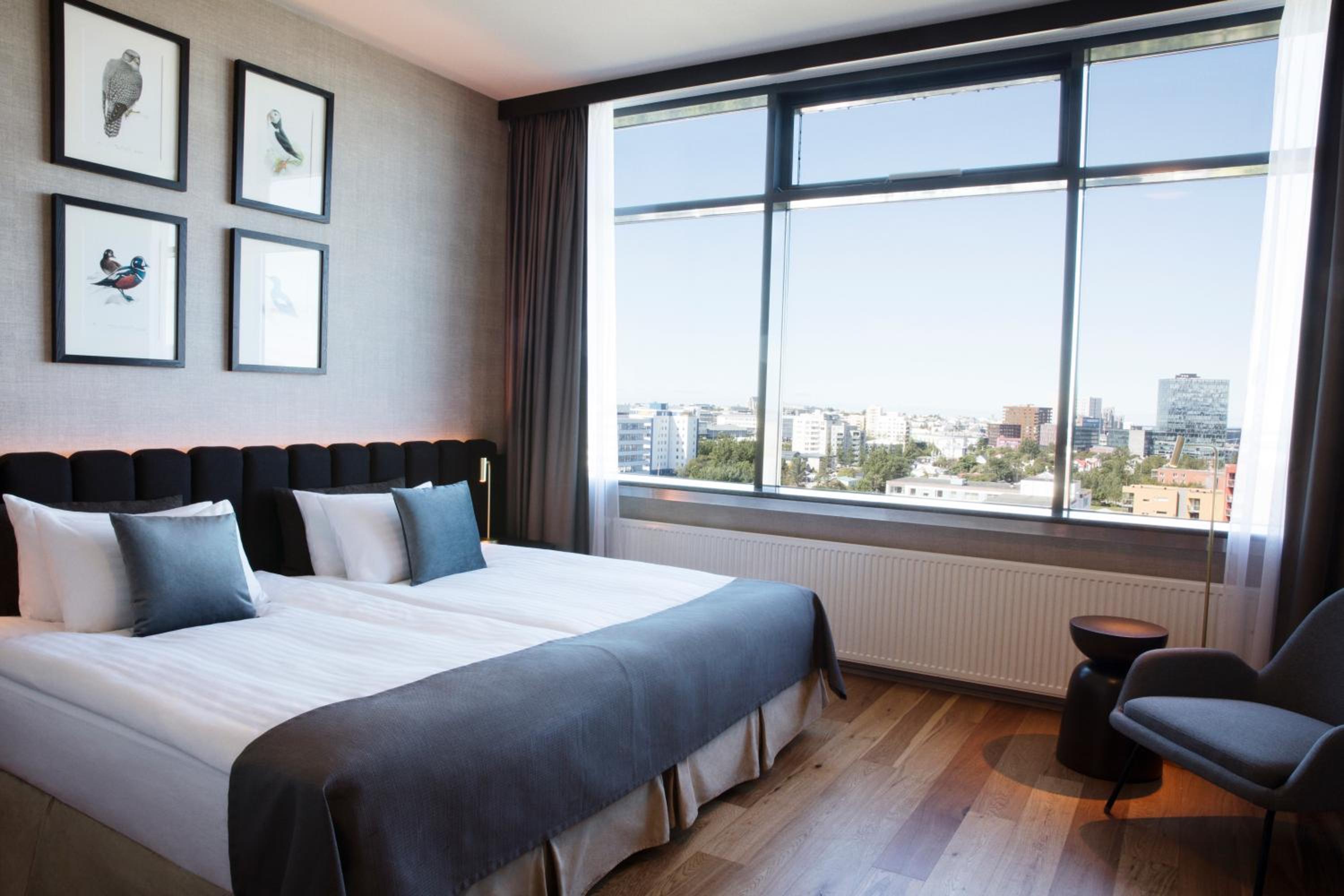 Experience comfort with stunning city views.