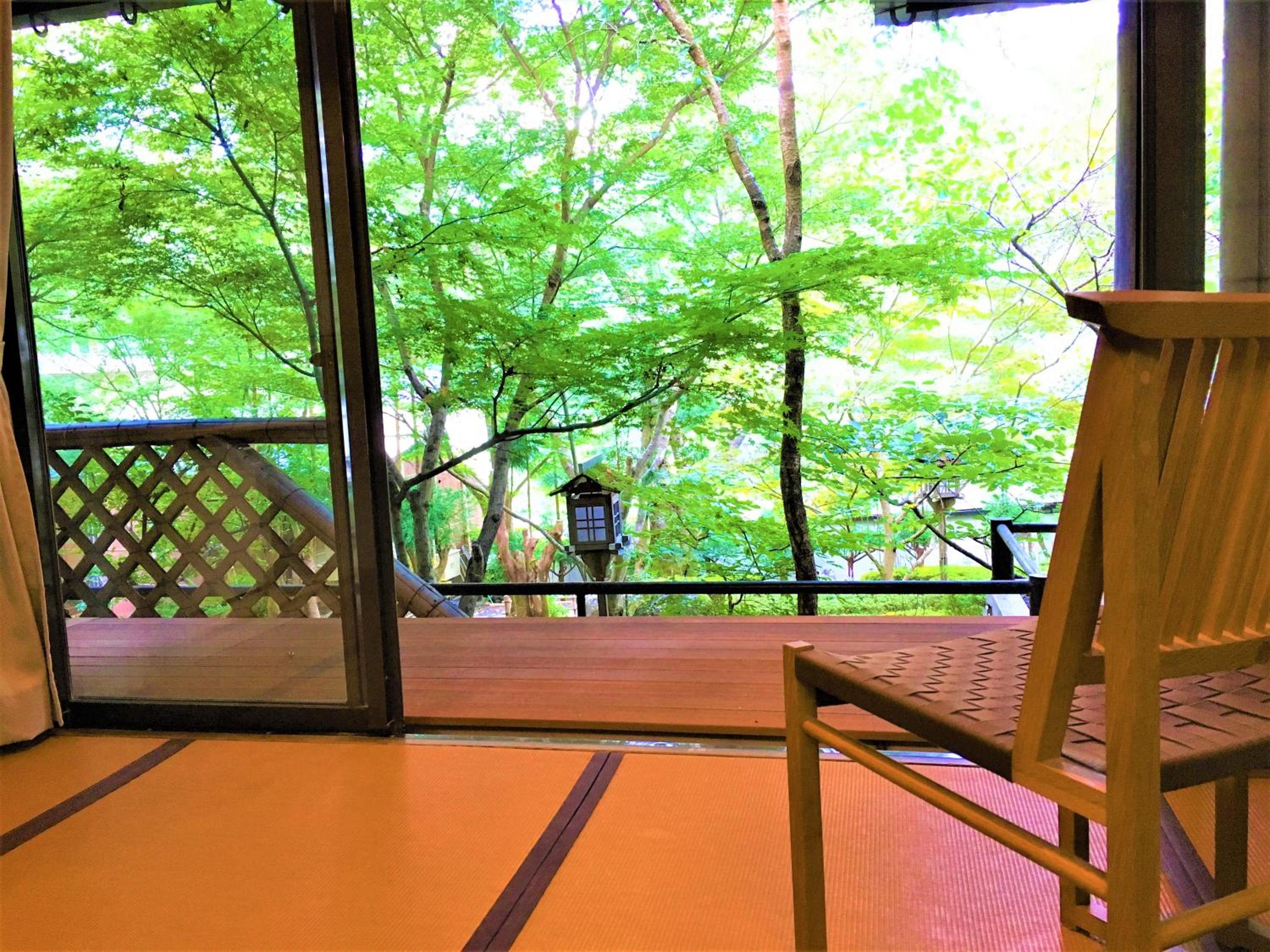 Japanese-Style Family Room with Terrace