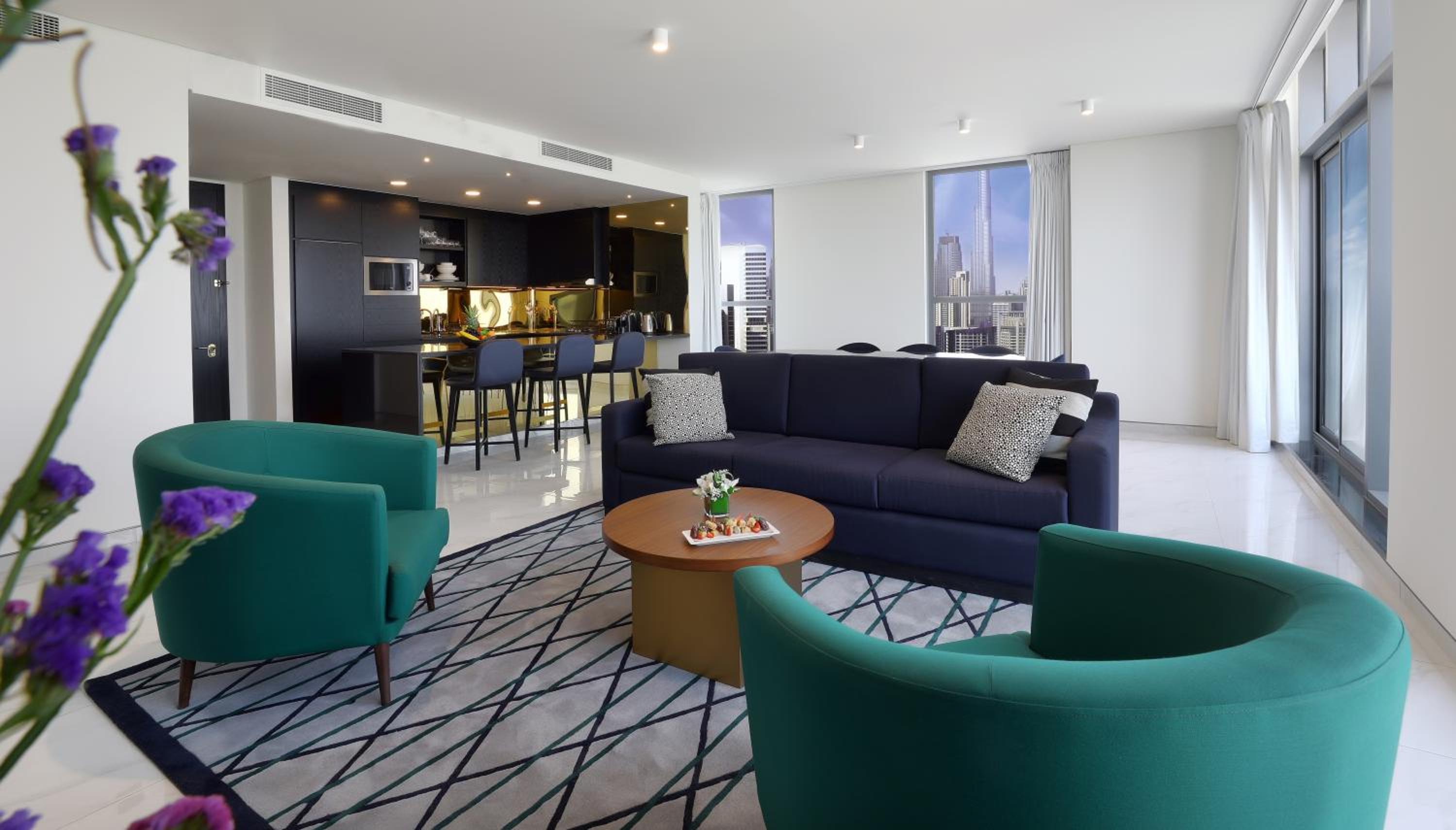 Executive Three Bedroom  Apartment  - Burj Khalifa View with Terrace with Free Beach and Mall Shuttle