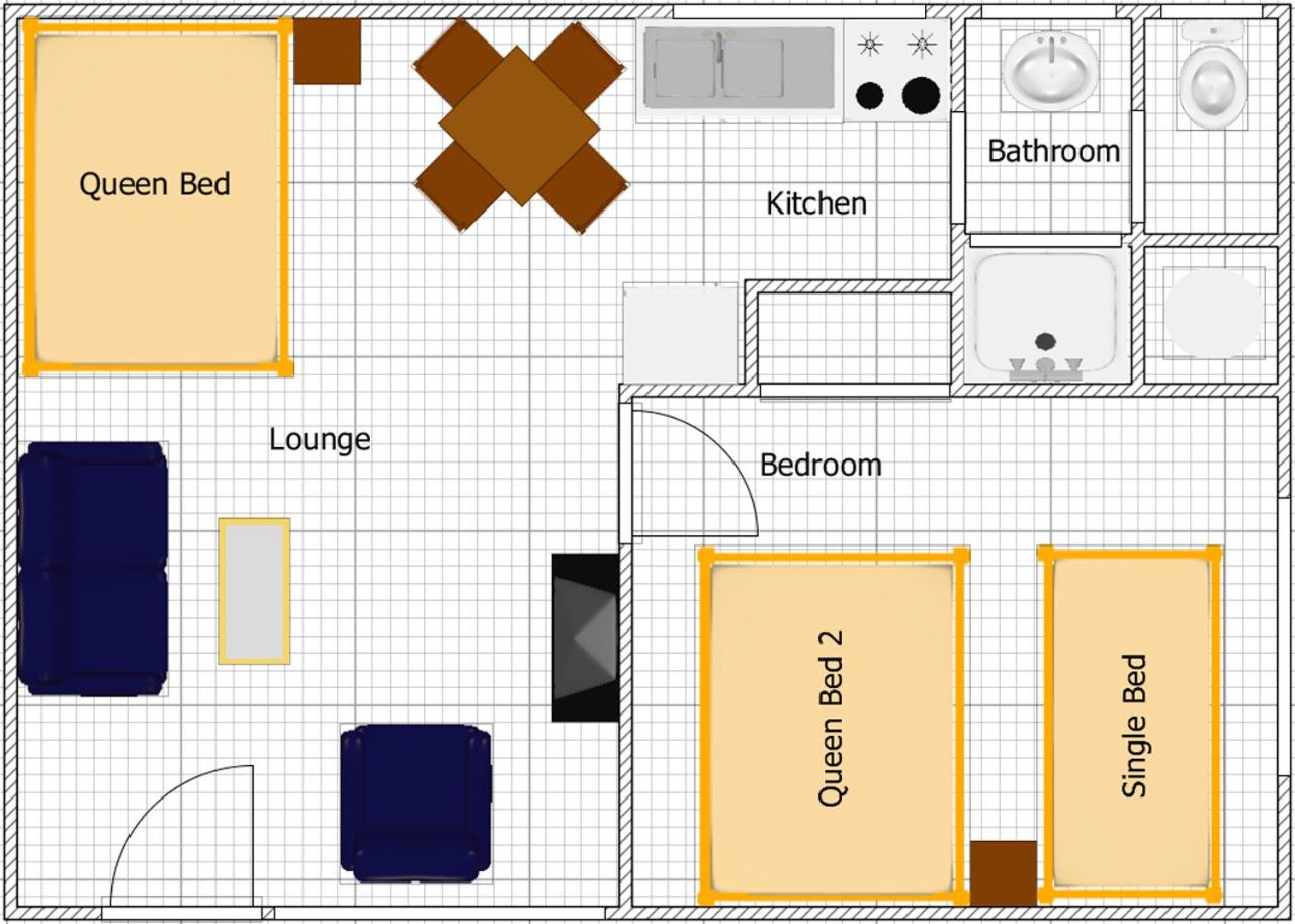 One-Bedroom Apartment with 2 Queen and Single bed - Photo 2
