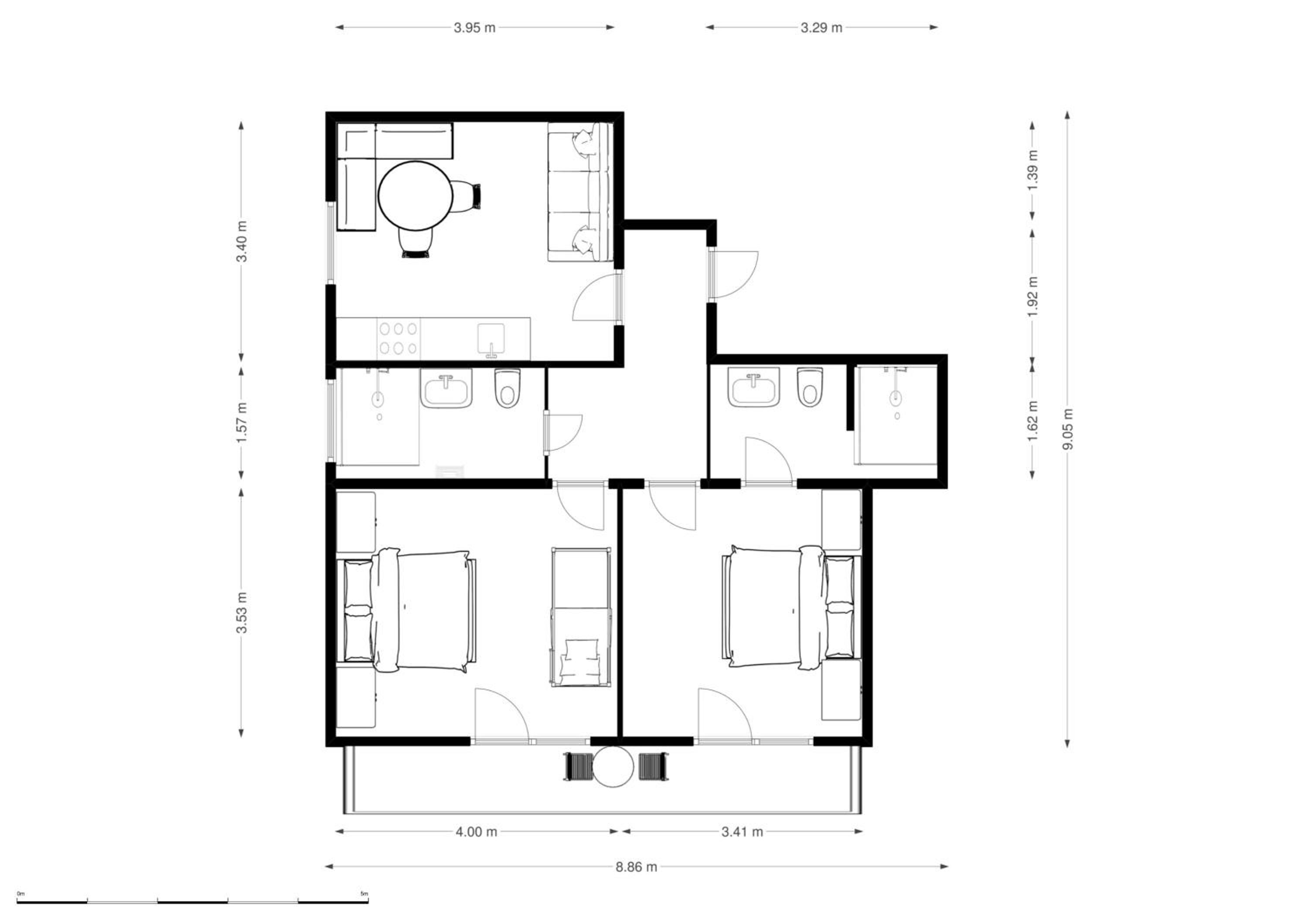 Two-Bedroom Apartment with Balcony photo 3