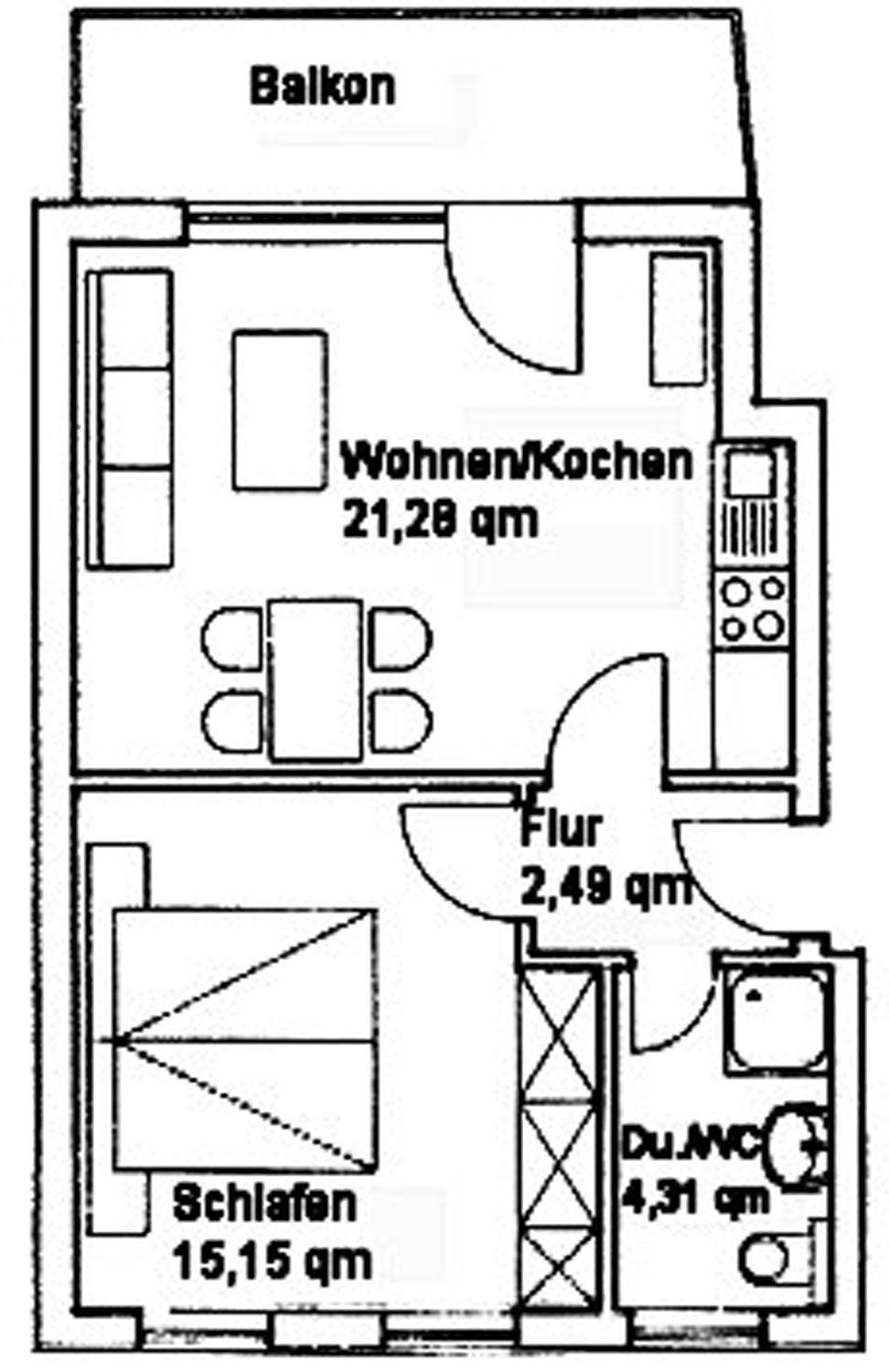 One-Bedroom Apartment photo 2