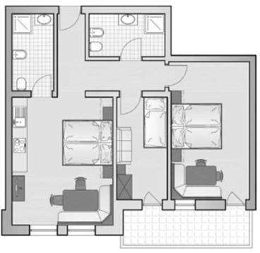 Large Two-Bedroom Apartment (7 adults) photo 2