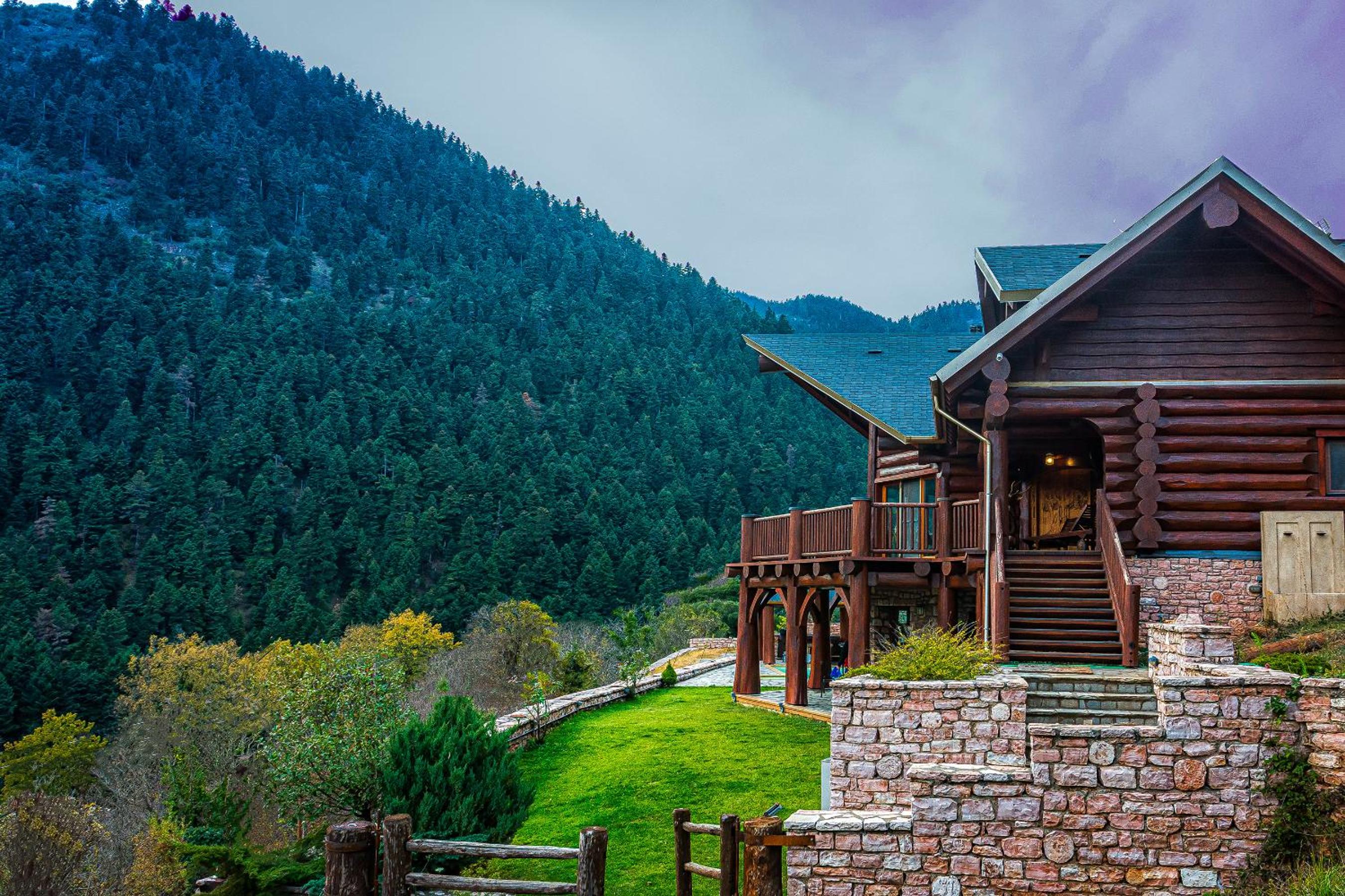 Luxury Log Chalet with Swimming Pool photo 2