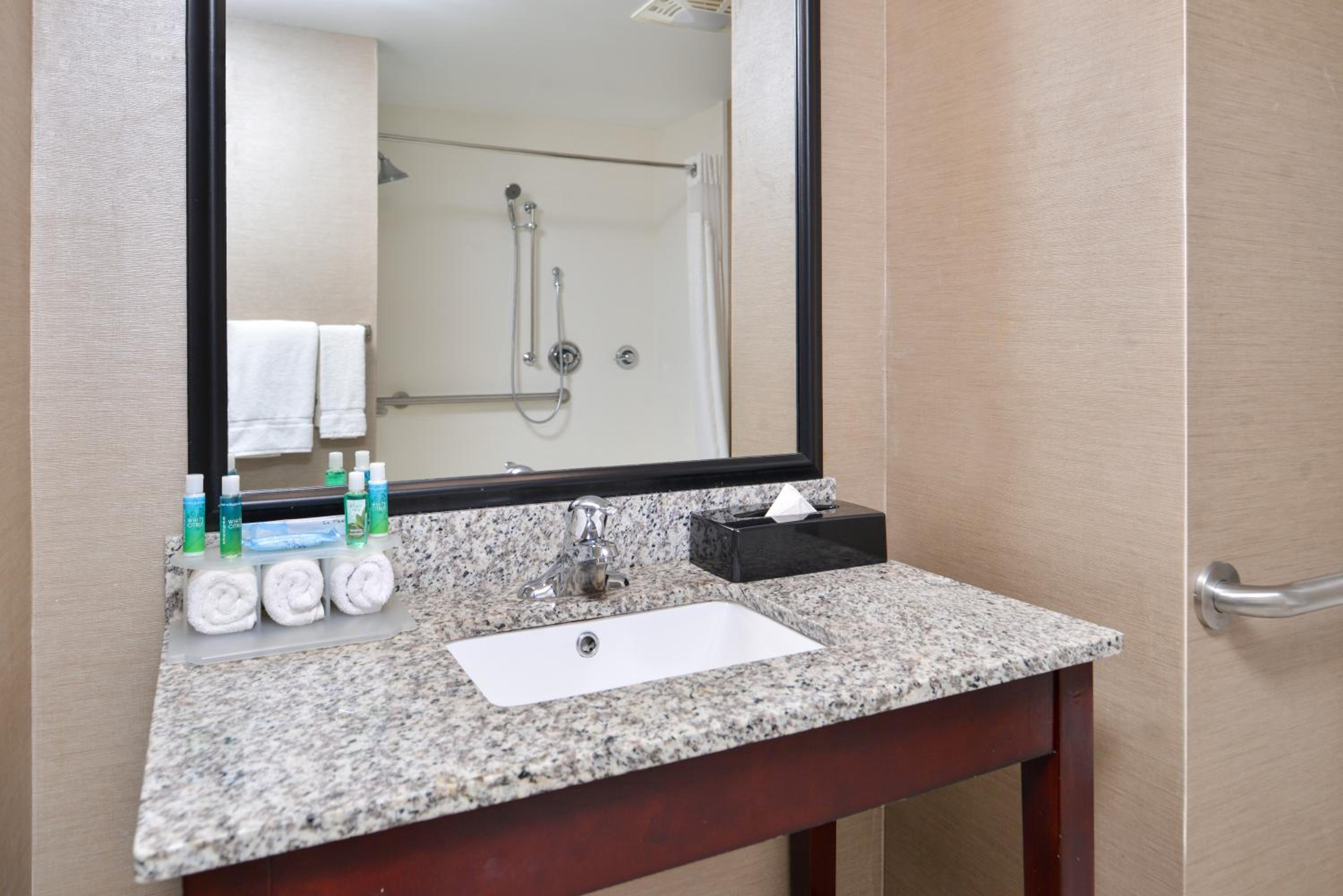 Queen Room with Two Queen Beds Hearing Accessible with Roll-In Shower - Non-Smoking photo 2
