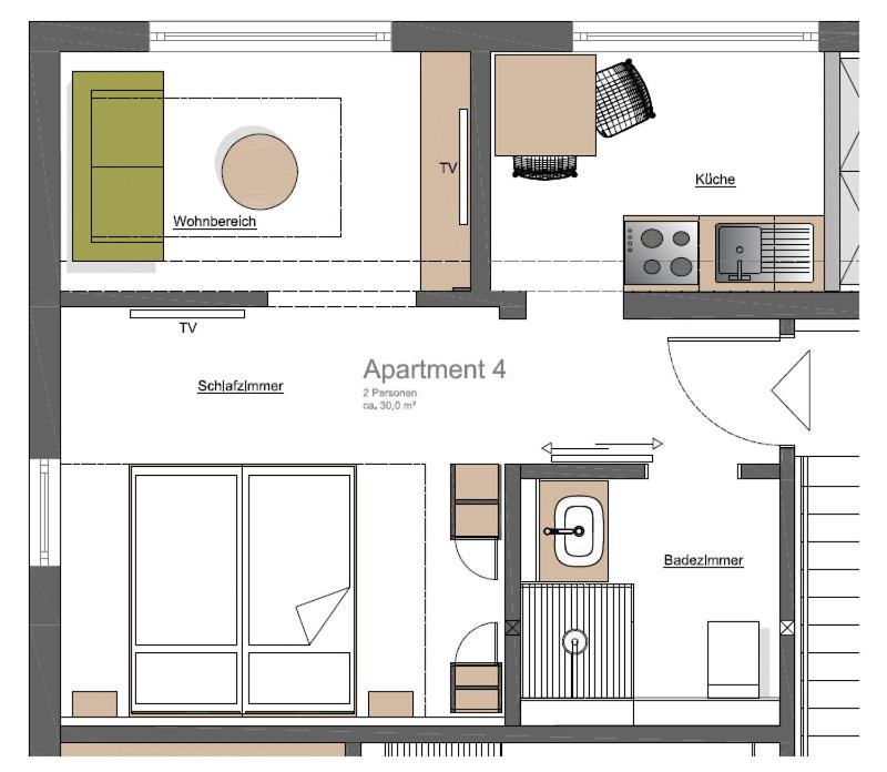 Apartment with Garden View