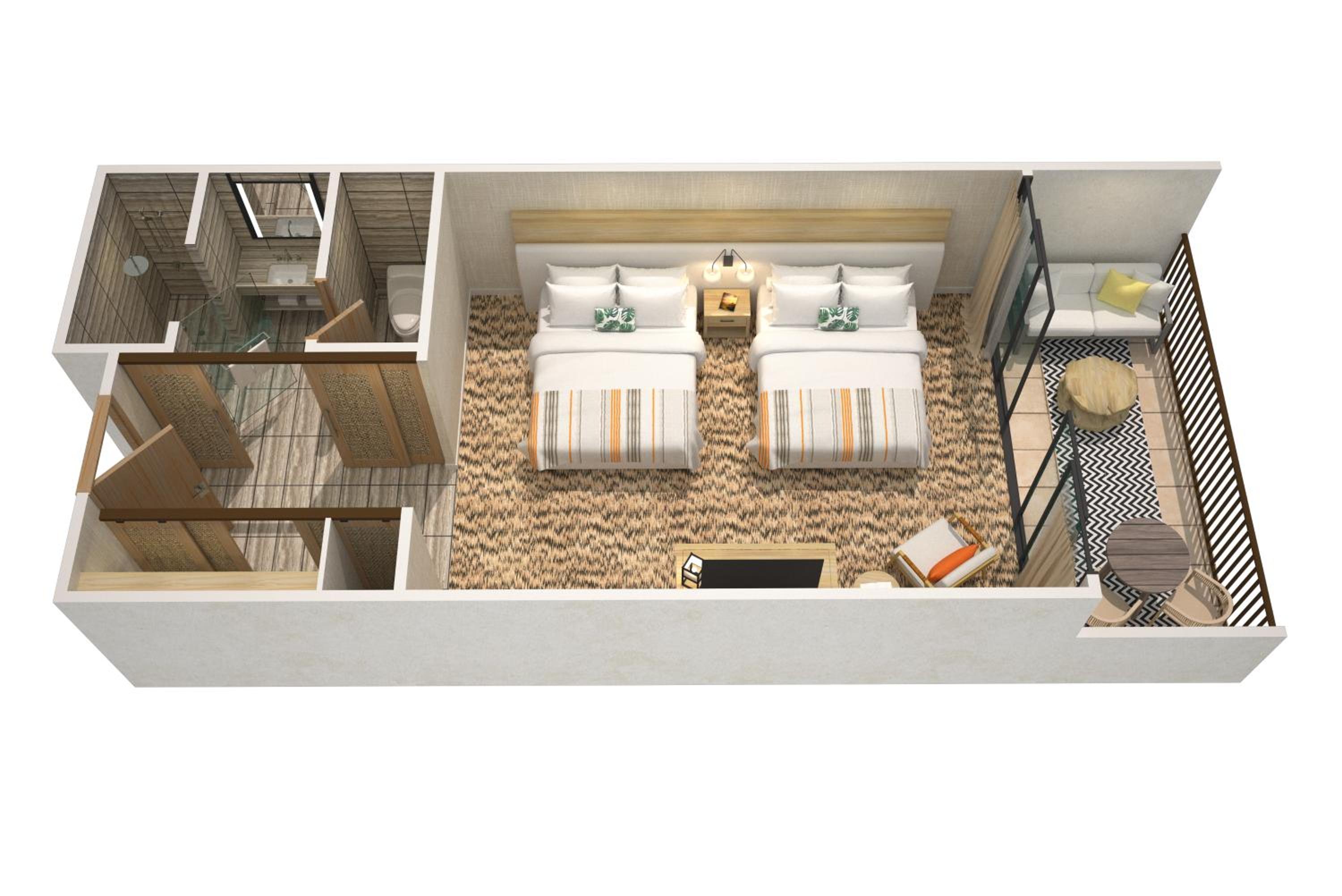 Queen Room with Two Queen Beds (Non Smoking) (Accessible)