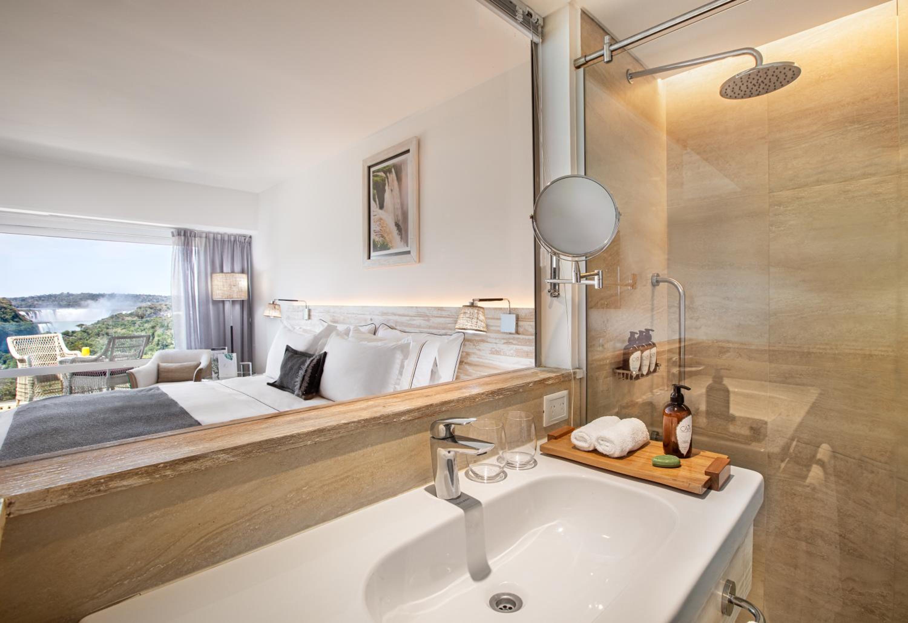 Deluxe Room with King Bed and Waterfall View