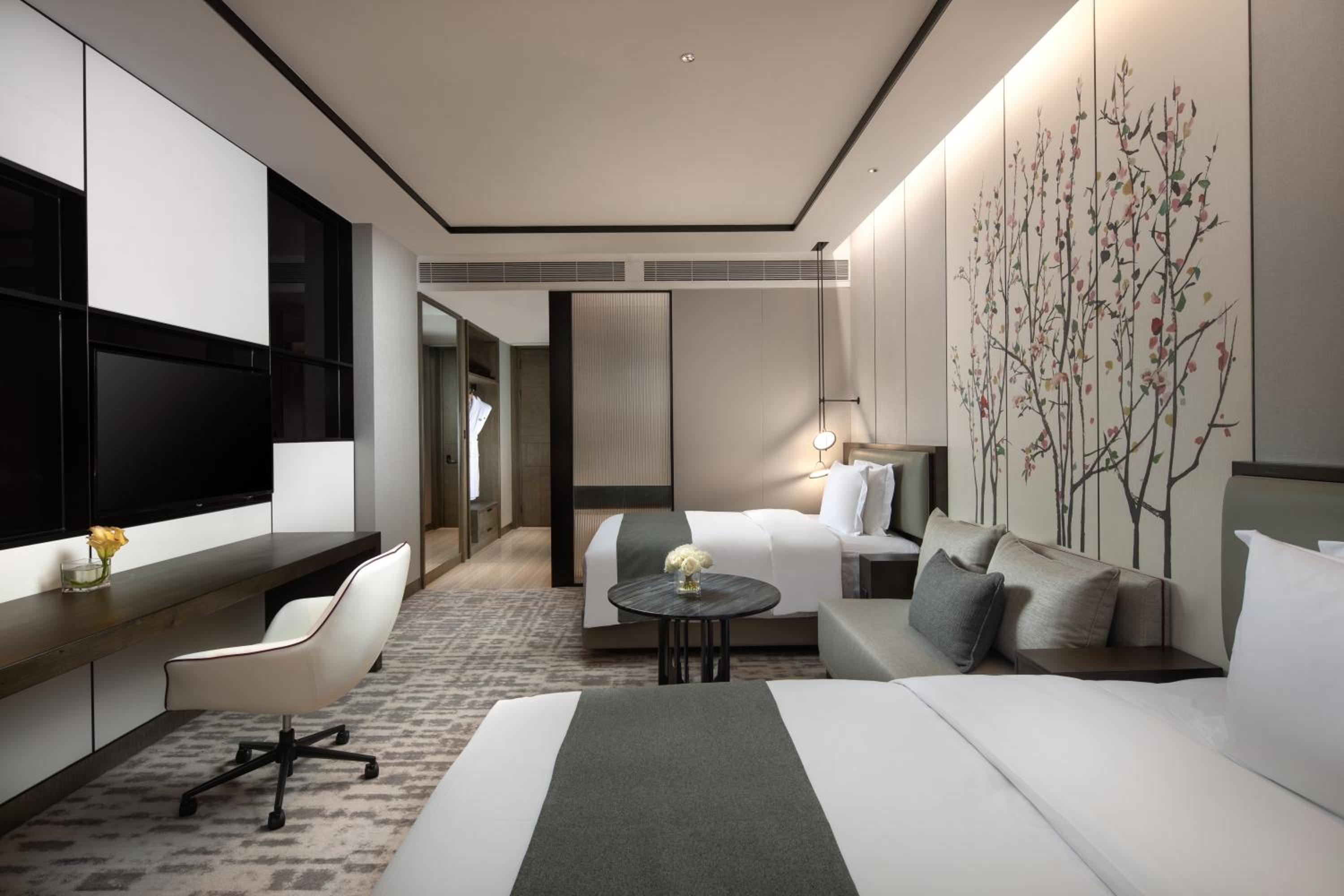 Standard Double Room with Two Double Beds and Courtyard View