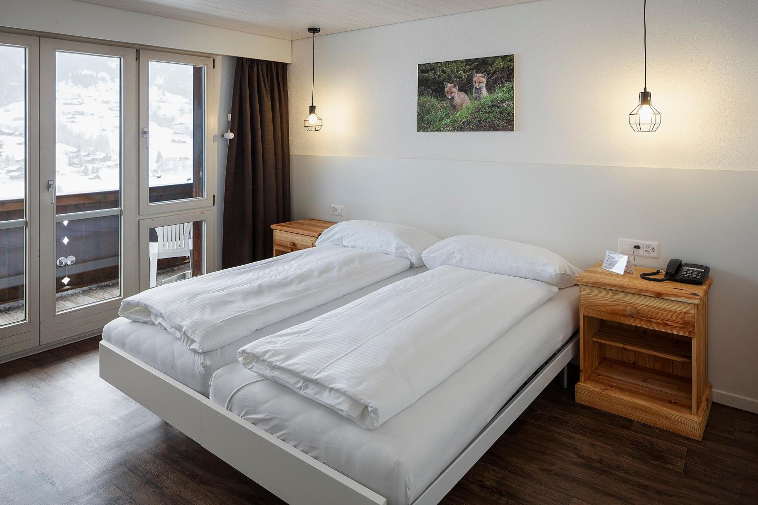 Double or Twin Room with Eiger View and Balcony photo 1