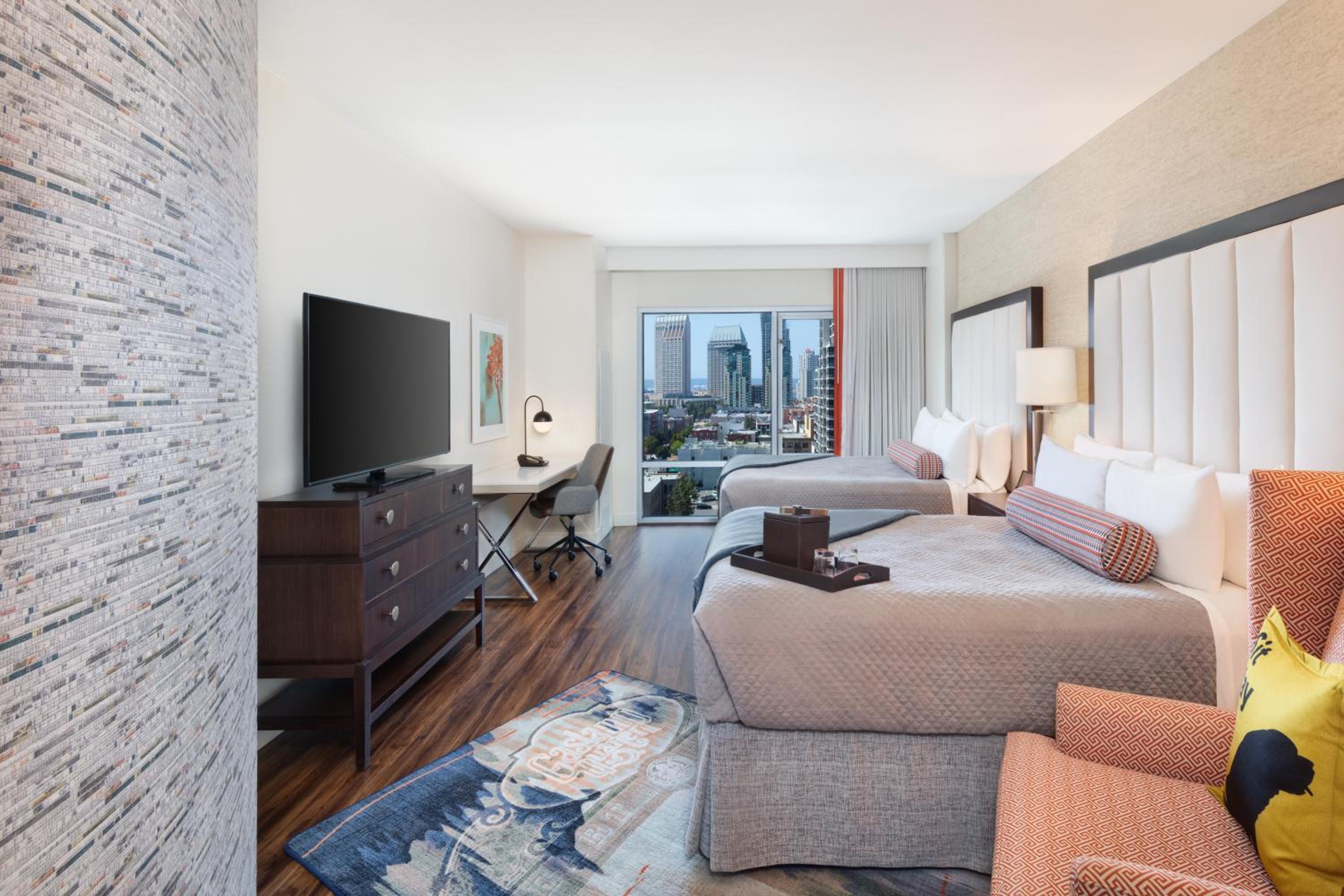 Premium Queen Room with Two Queen Beds and Gaslamp View - Photo 1