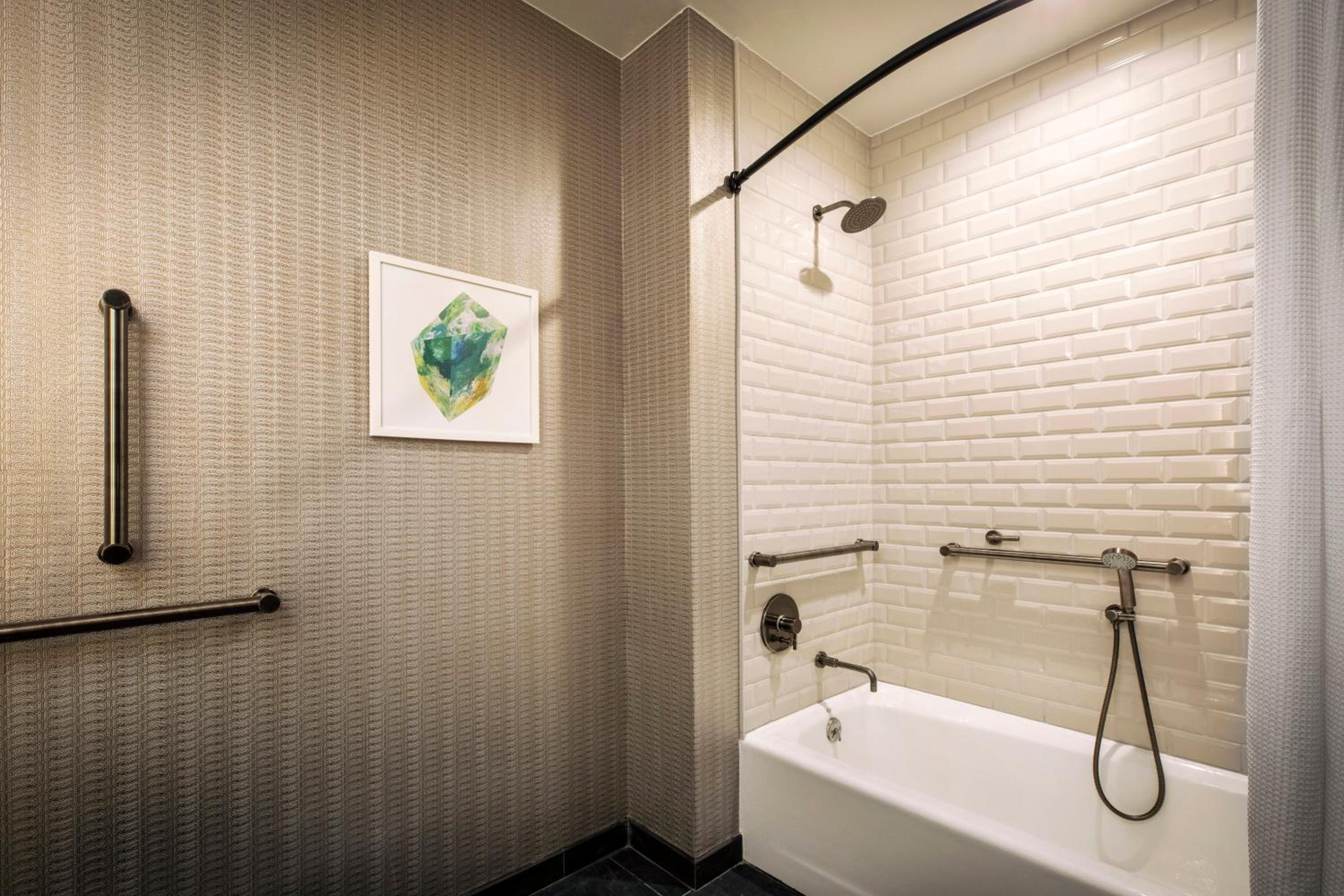 Queen Room with Two Queen Beds and Mobility Accessible Roll-In Shower thumbnail 5