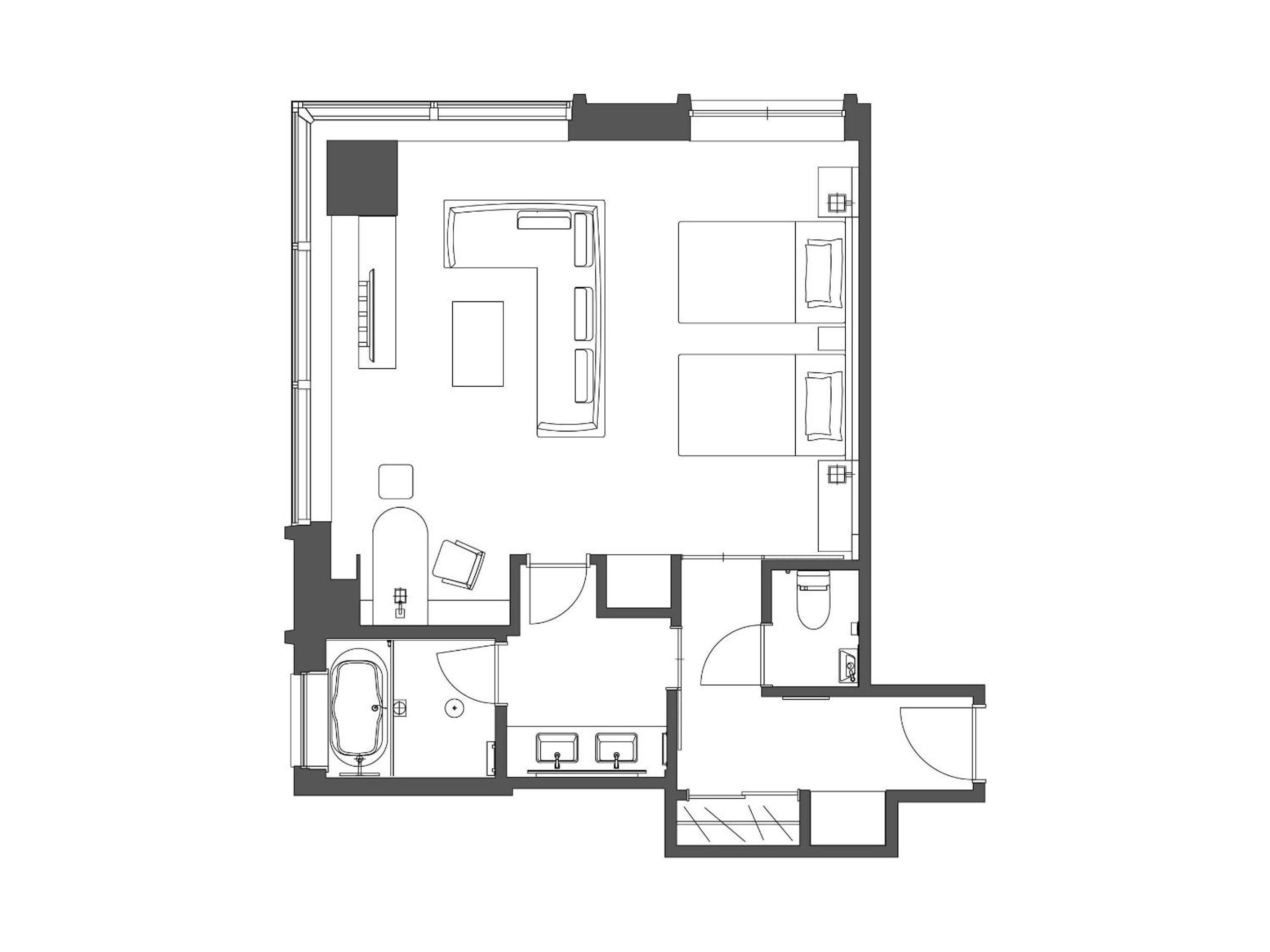 Executive Corner Deluxe Twin Room with Lounge Access - Non-Smoking - Photo 4