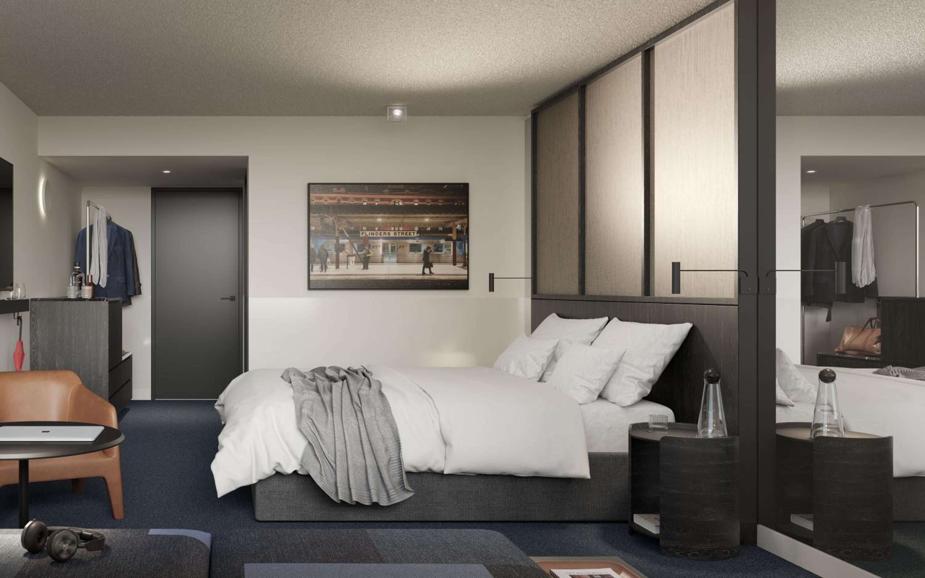 Lancemore King Room – complimentary drinks during hosted hour and WiFi