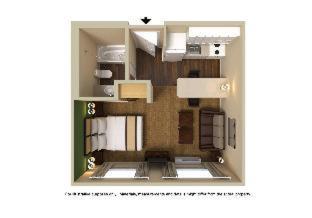 1 Full Bed | Hearing Accessible, Kitchen - Photo 3