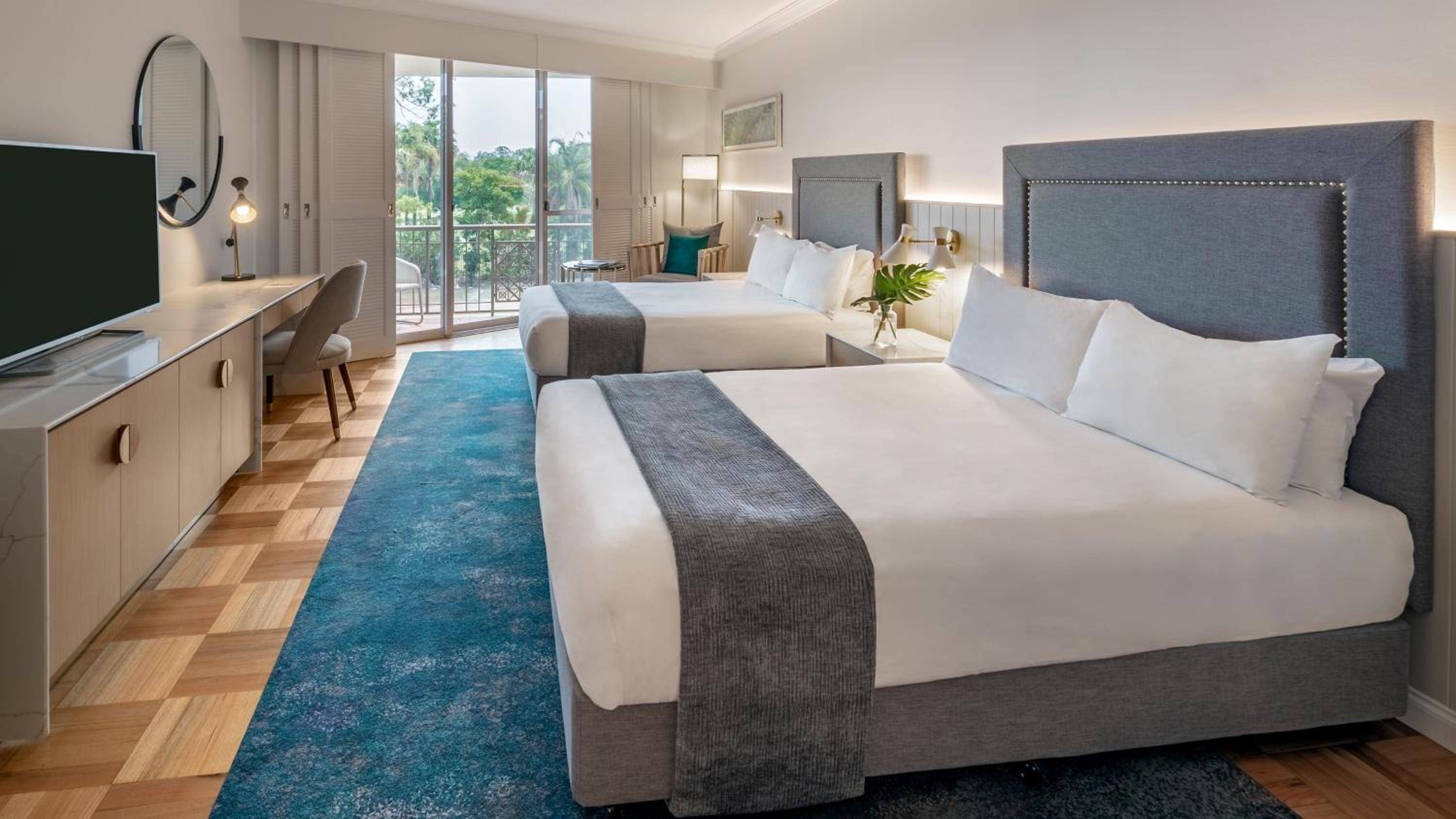 Classic Double Room with Two Double Beds and Garden View - Photo 1