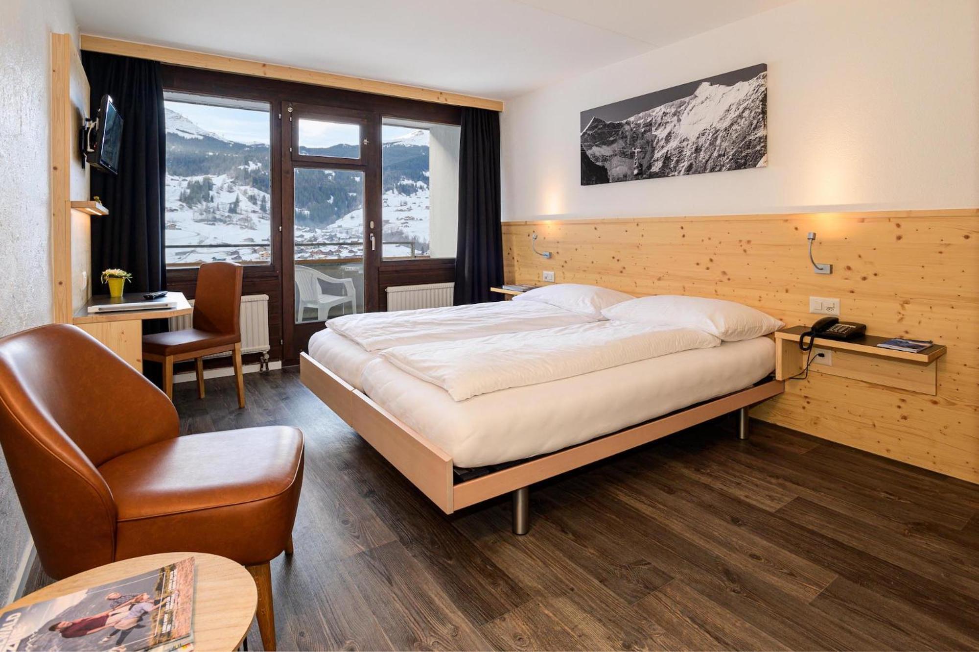 Double Room with Balcony and Eiger View (Top Floors)